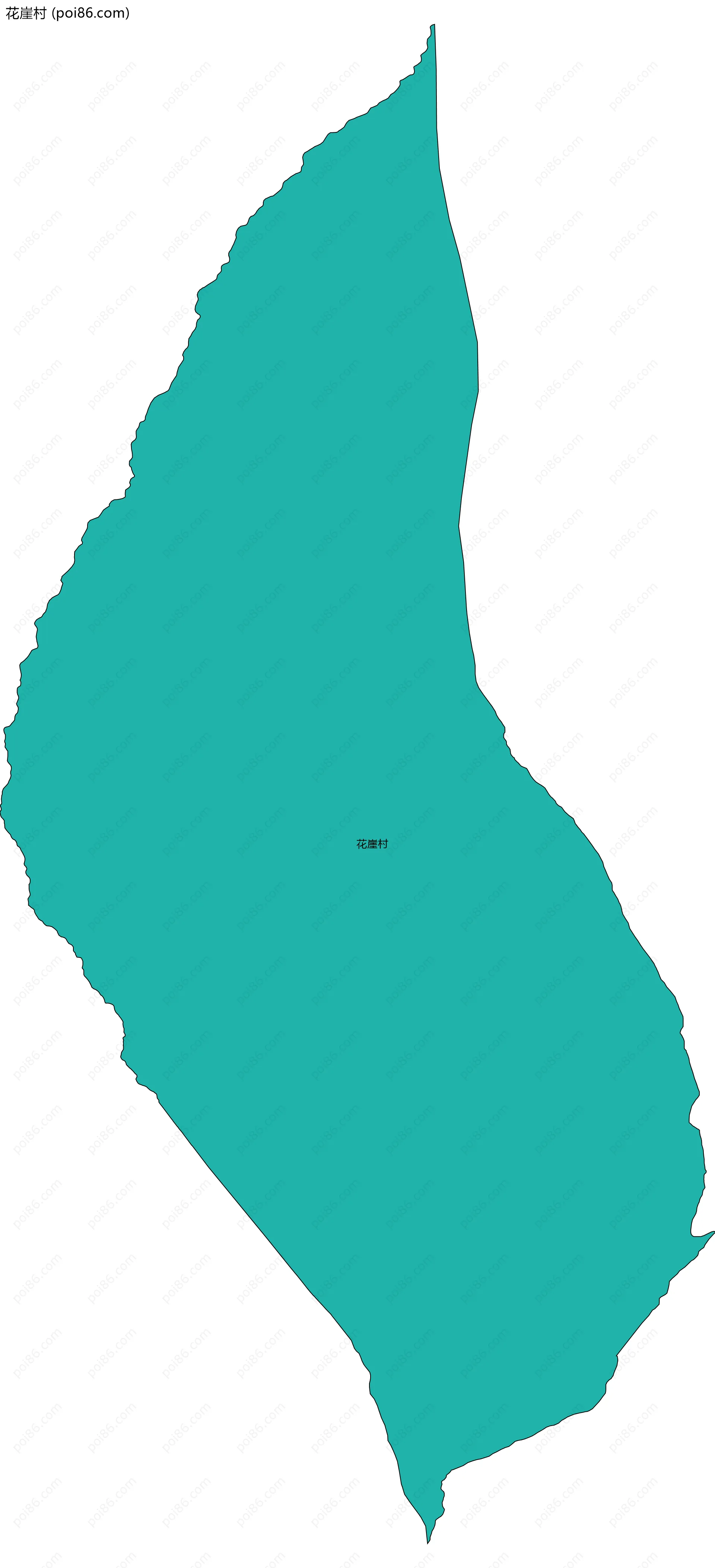 花崖村边界地图