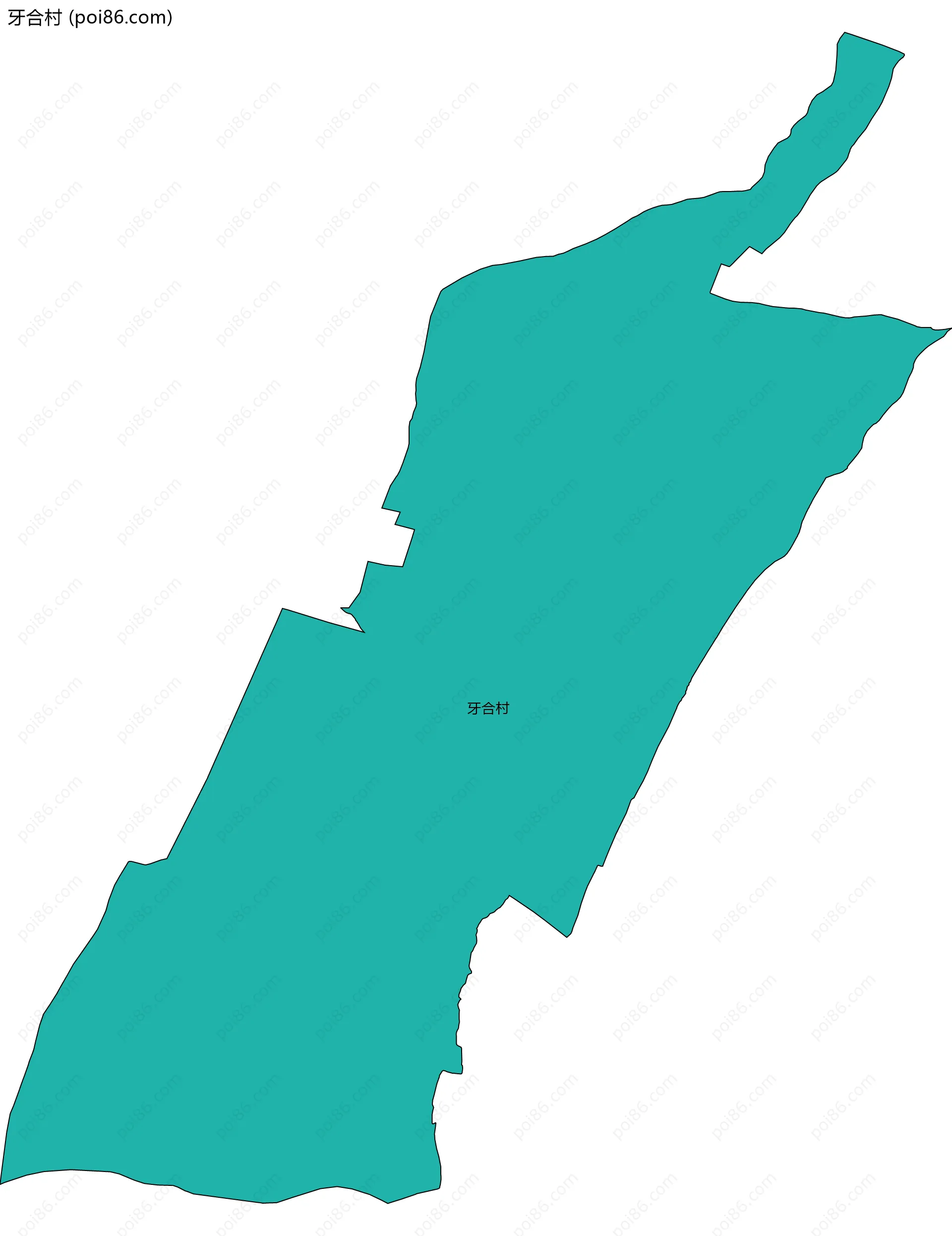 牙合村边界地图