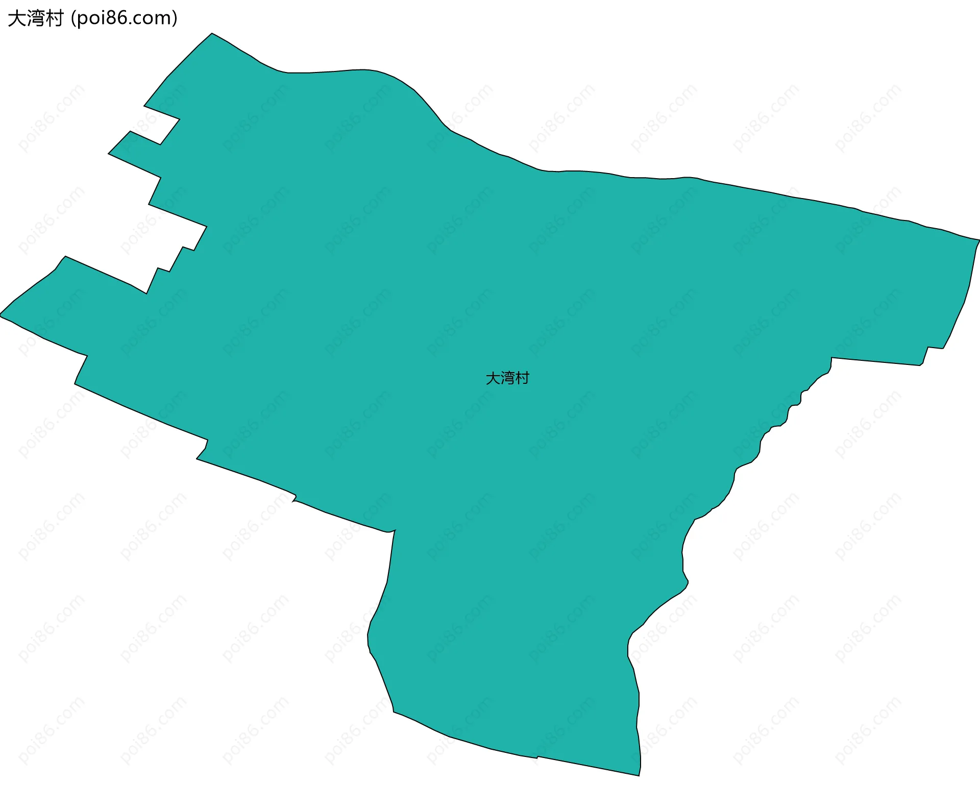 大湾村边界地图