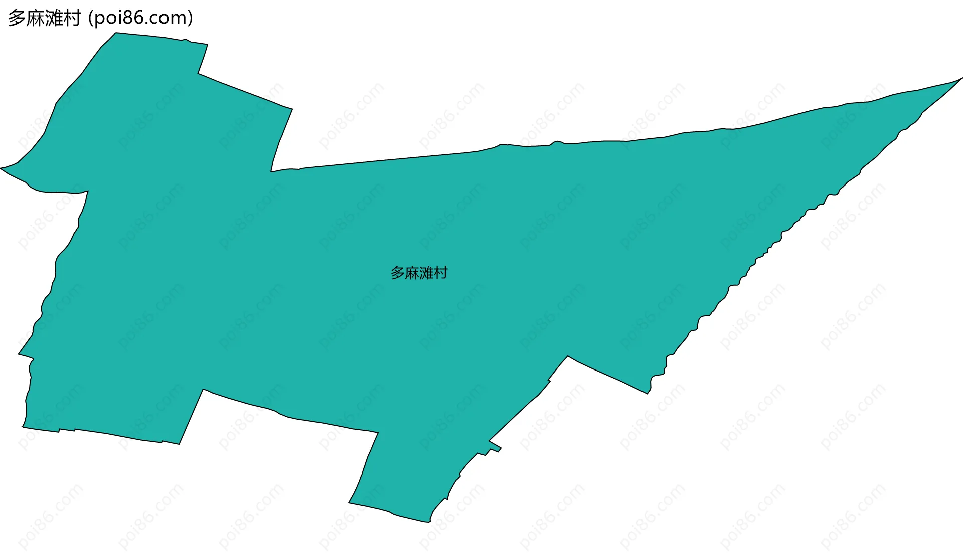 多麻滩村边界地图