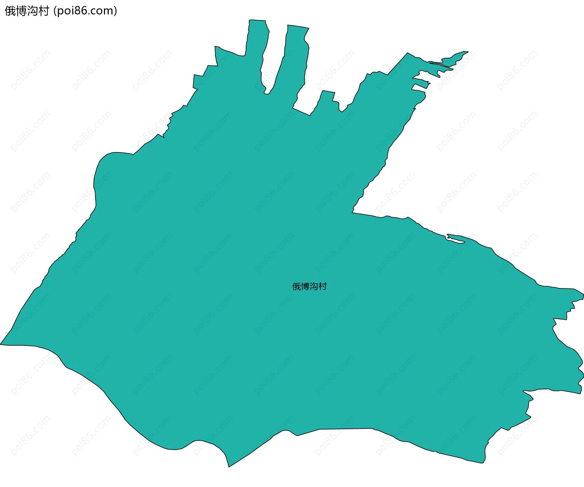 俄博沟村边界地图