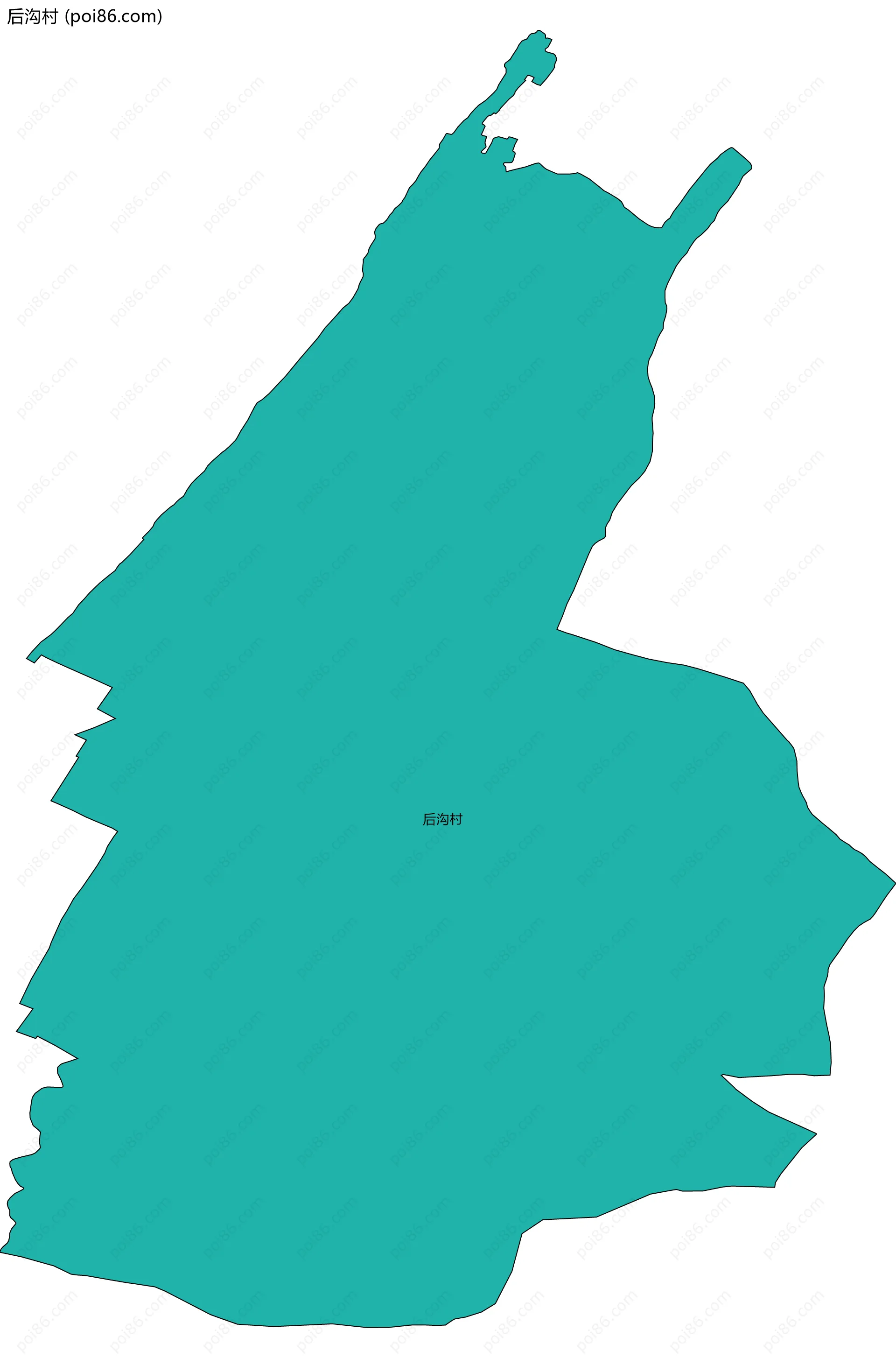 后沟村边界地图