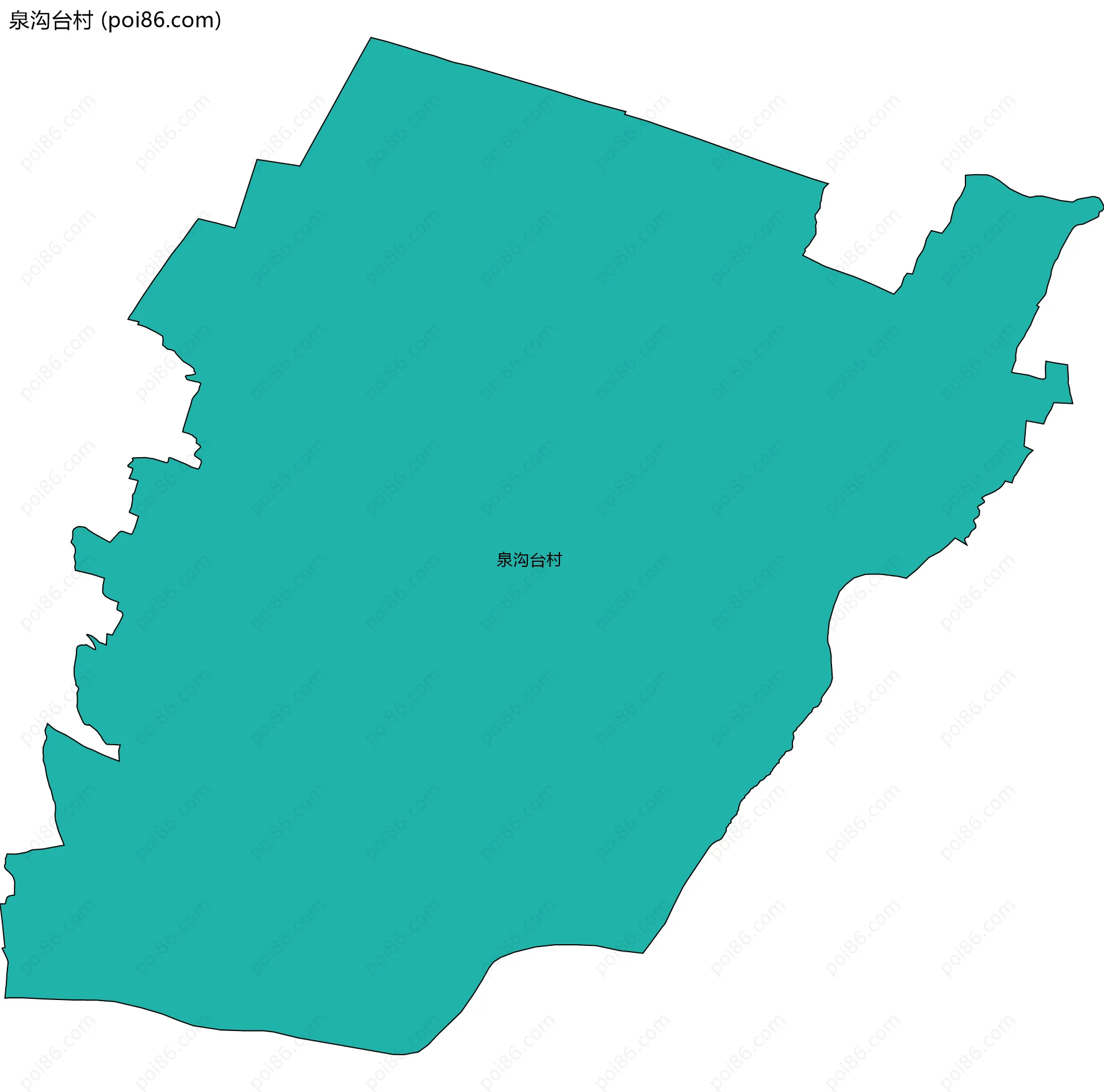 泉沟台村边界地图