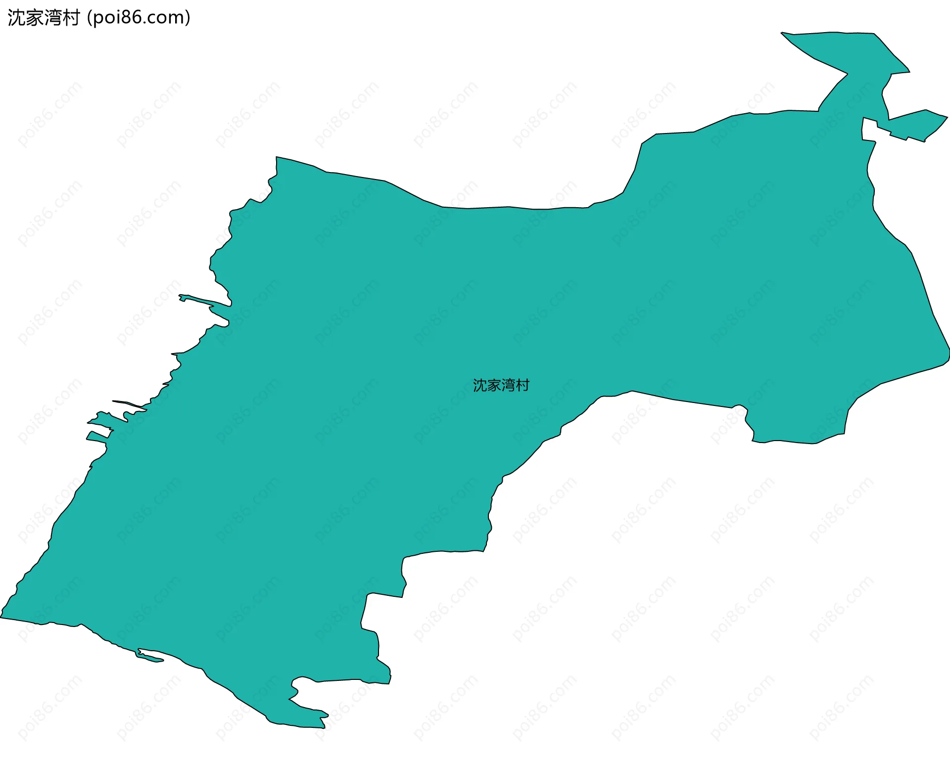 沈家湾村边界地图