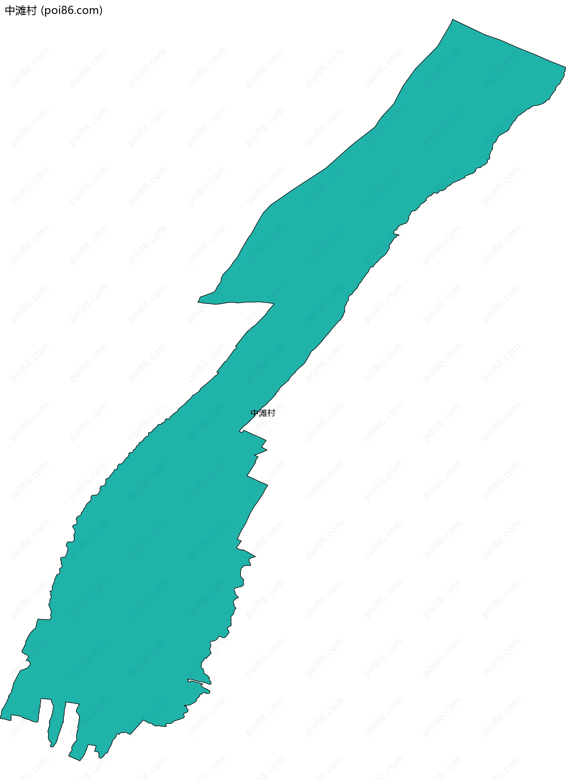 中滩村边界地图