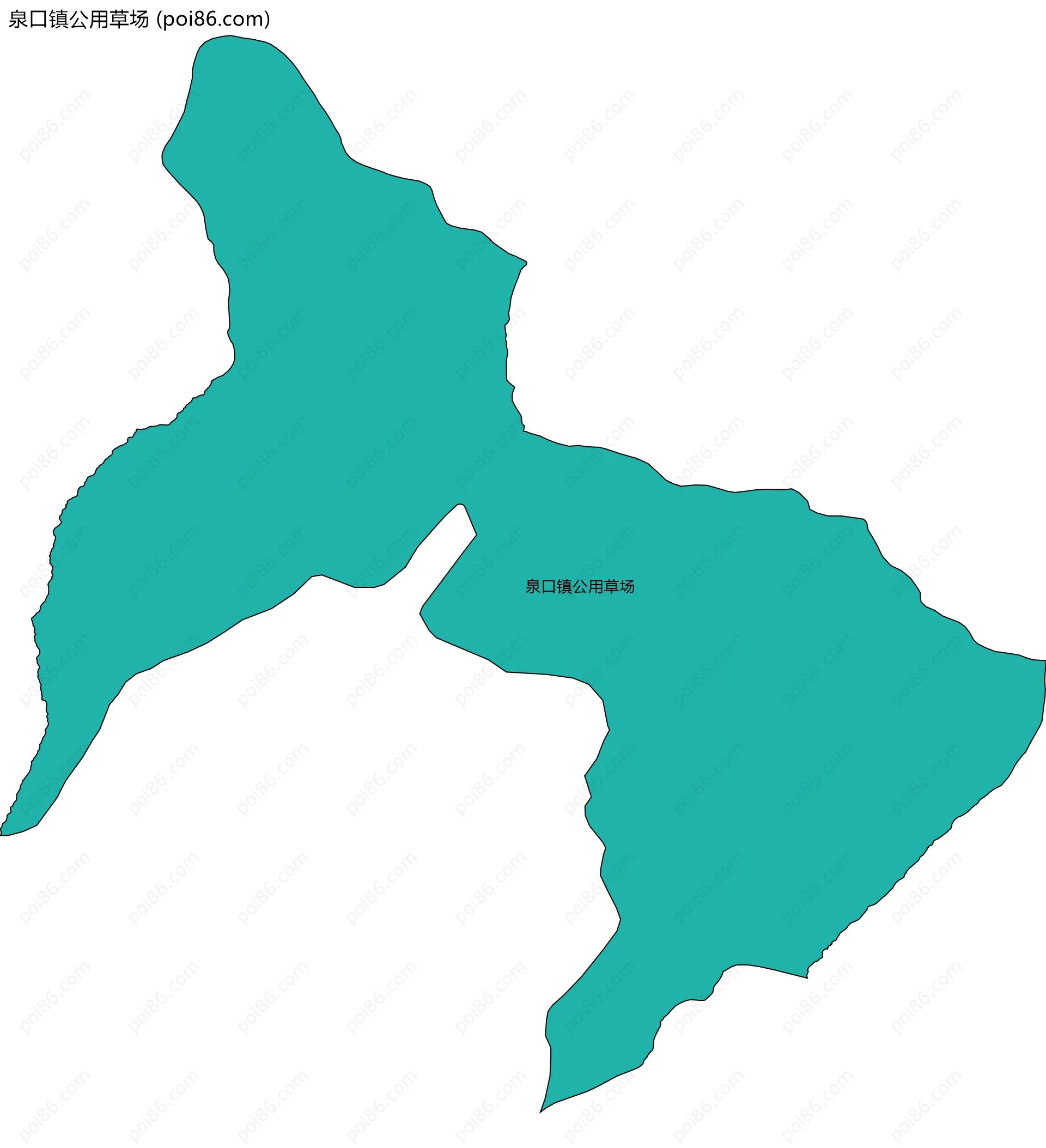 泉口镇公用草场边界地图