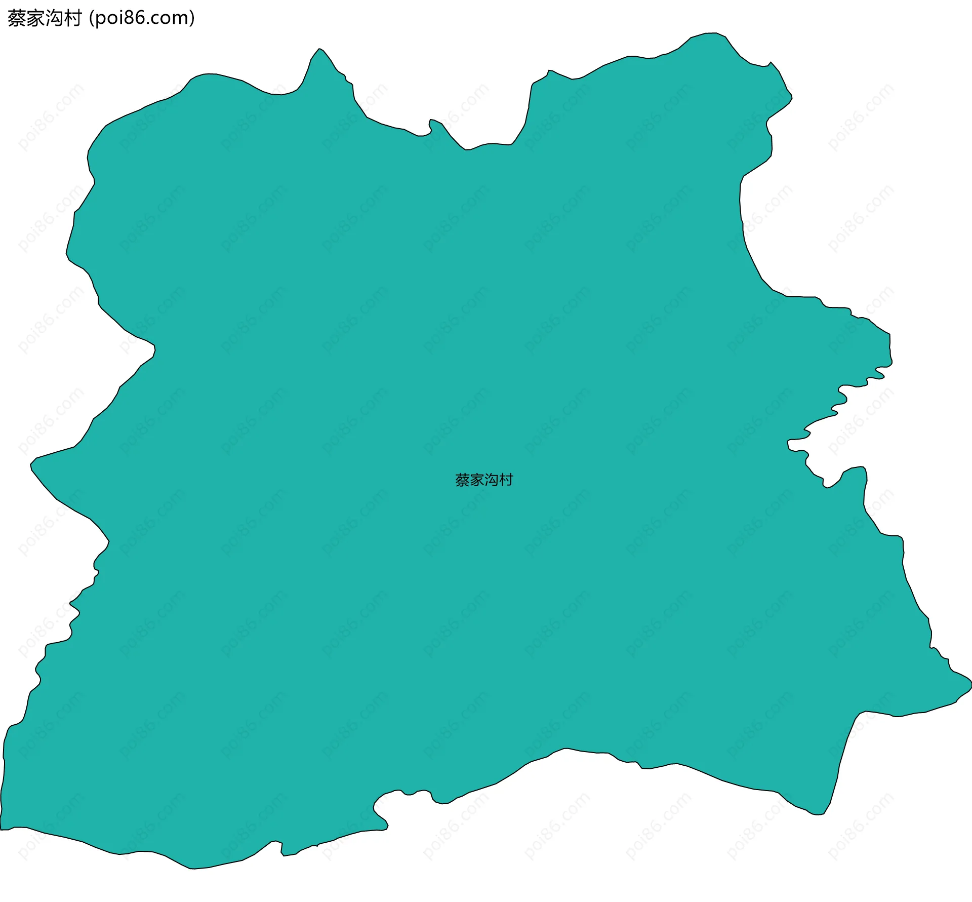 蔡家沟村边界地图