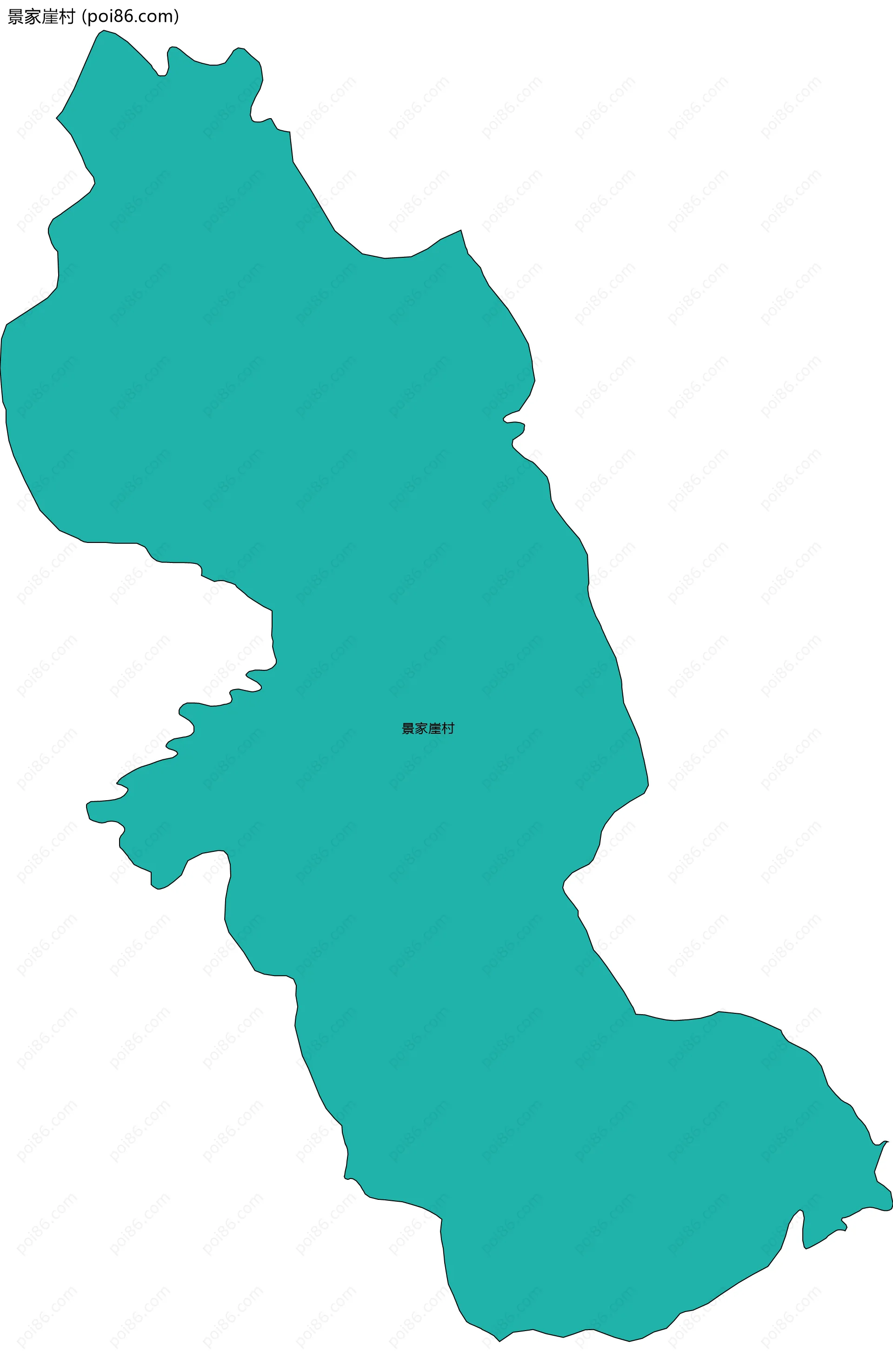 景家崖村边界地图