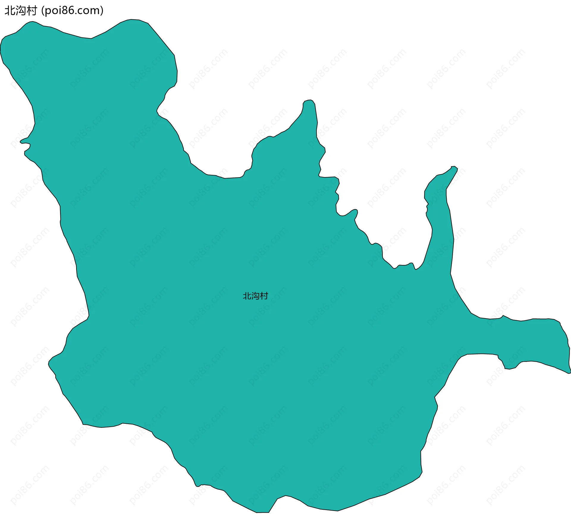 北沟村边界地图