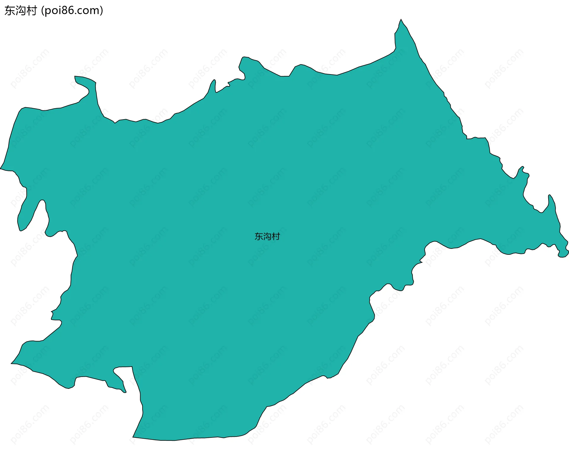 东沟村边界地图