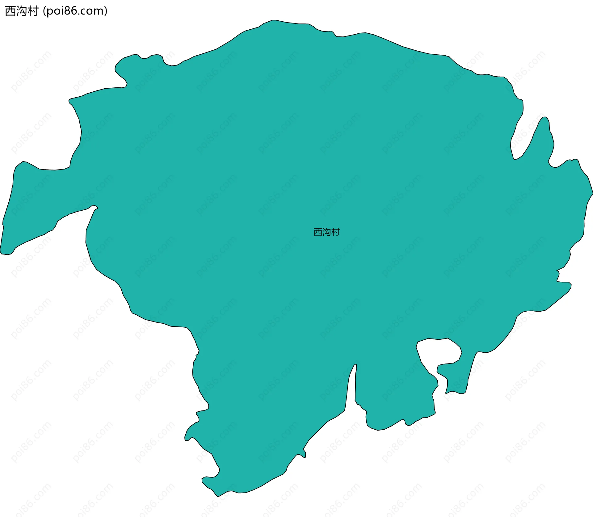 西沟村边界地图