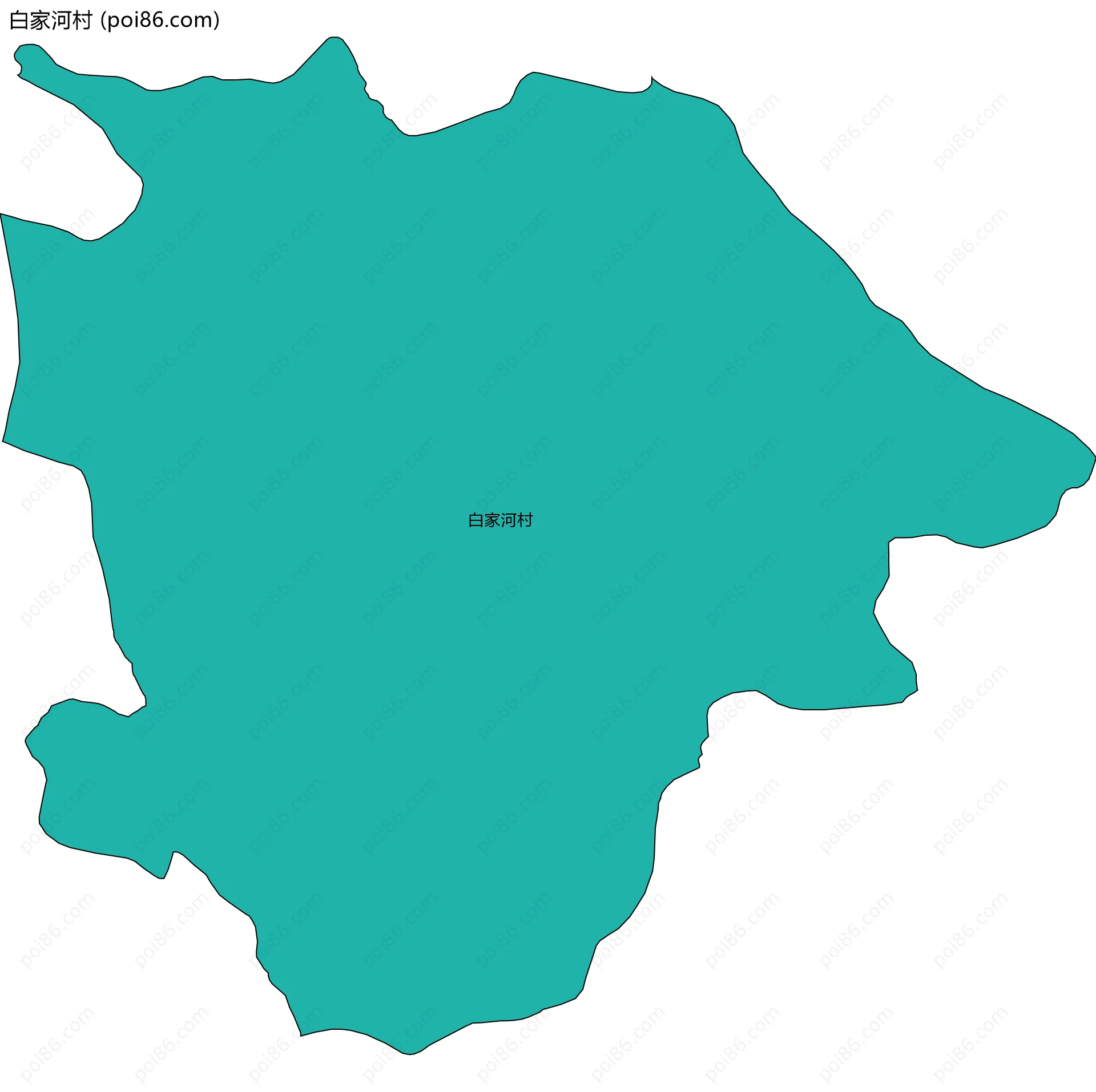 白家河村边界地图