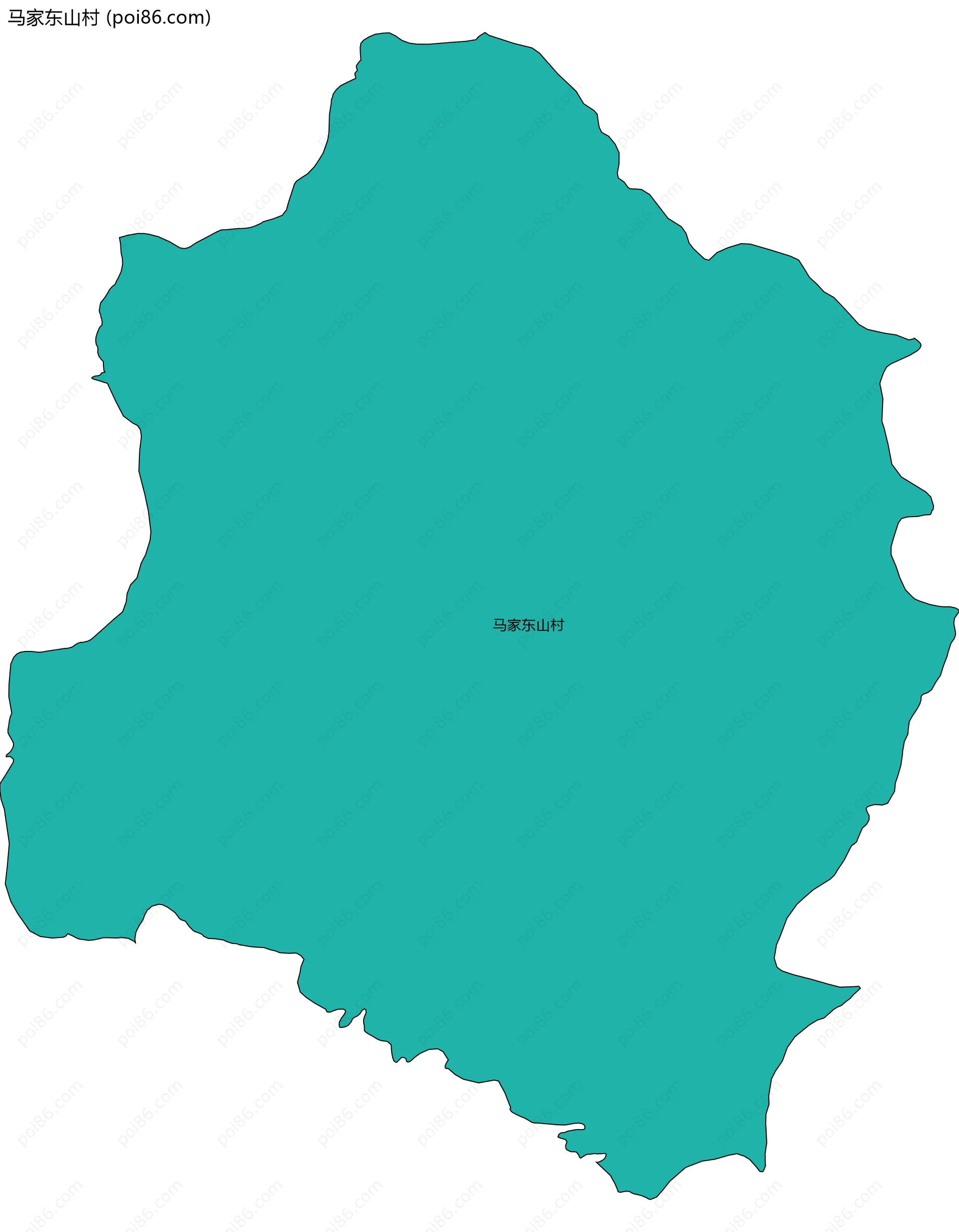 马家东山村边界地图