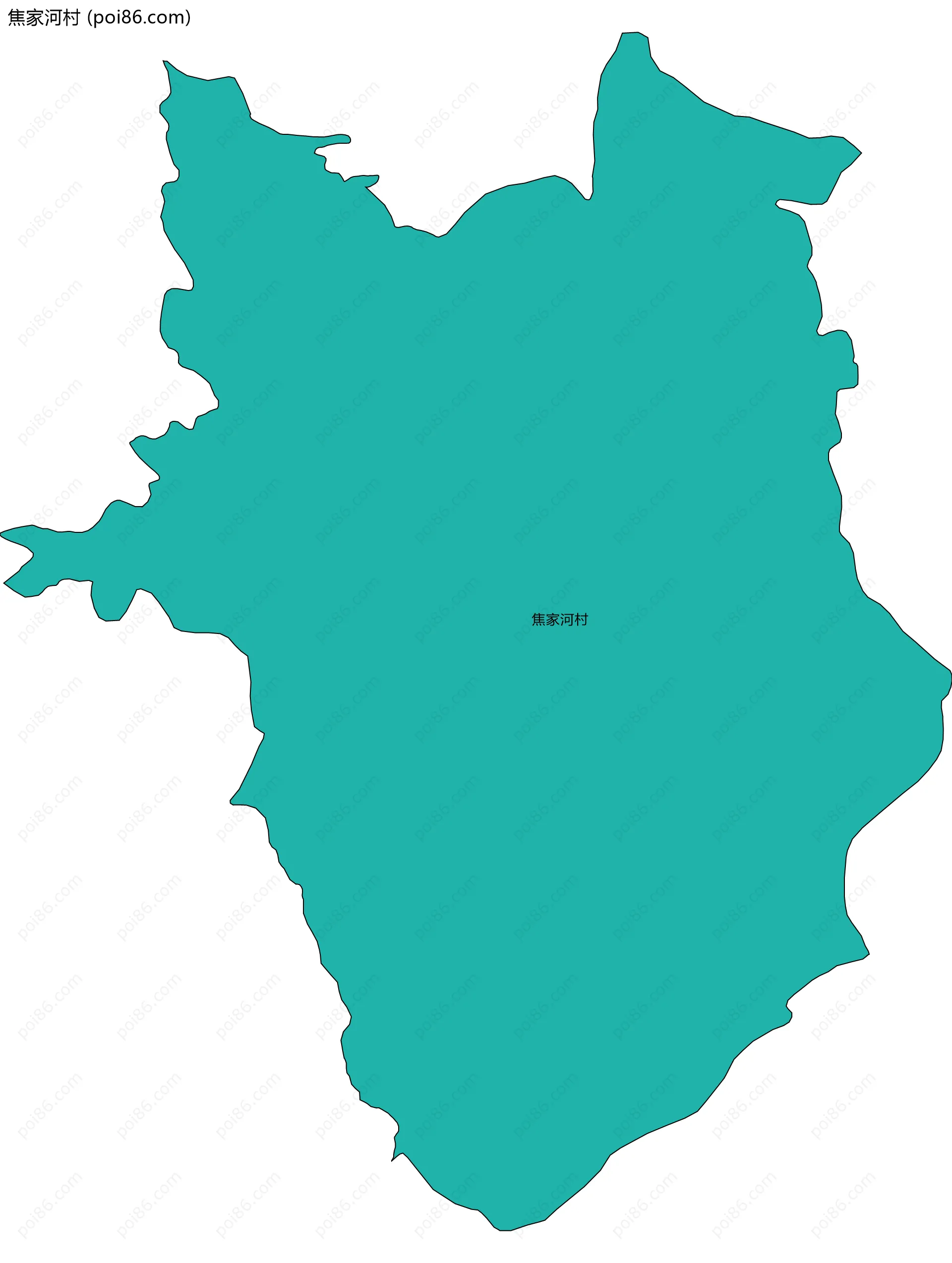 焦家河村边界地图