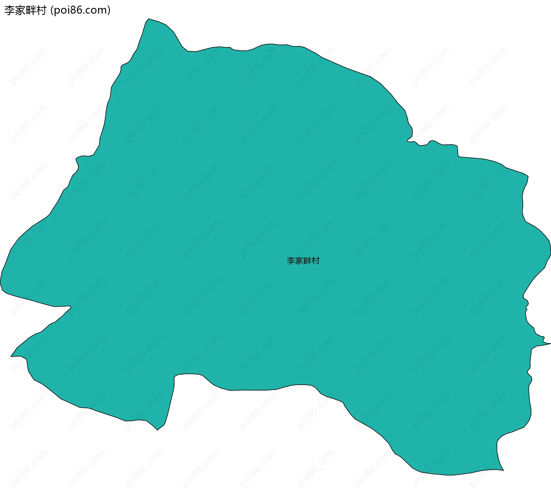 李家畔村边界地图