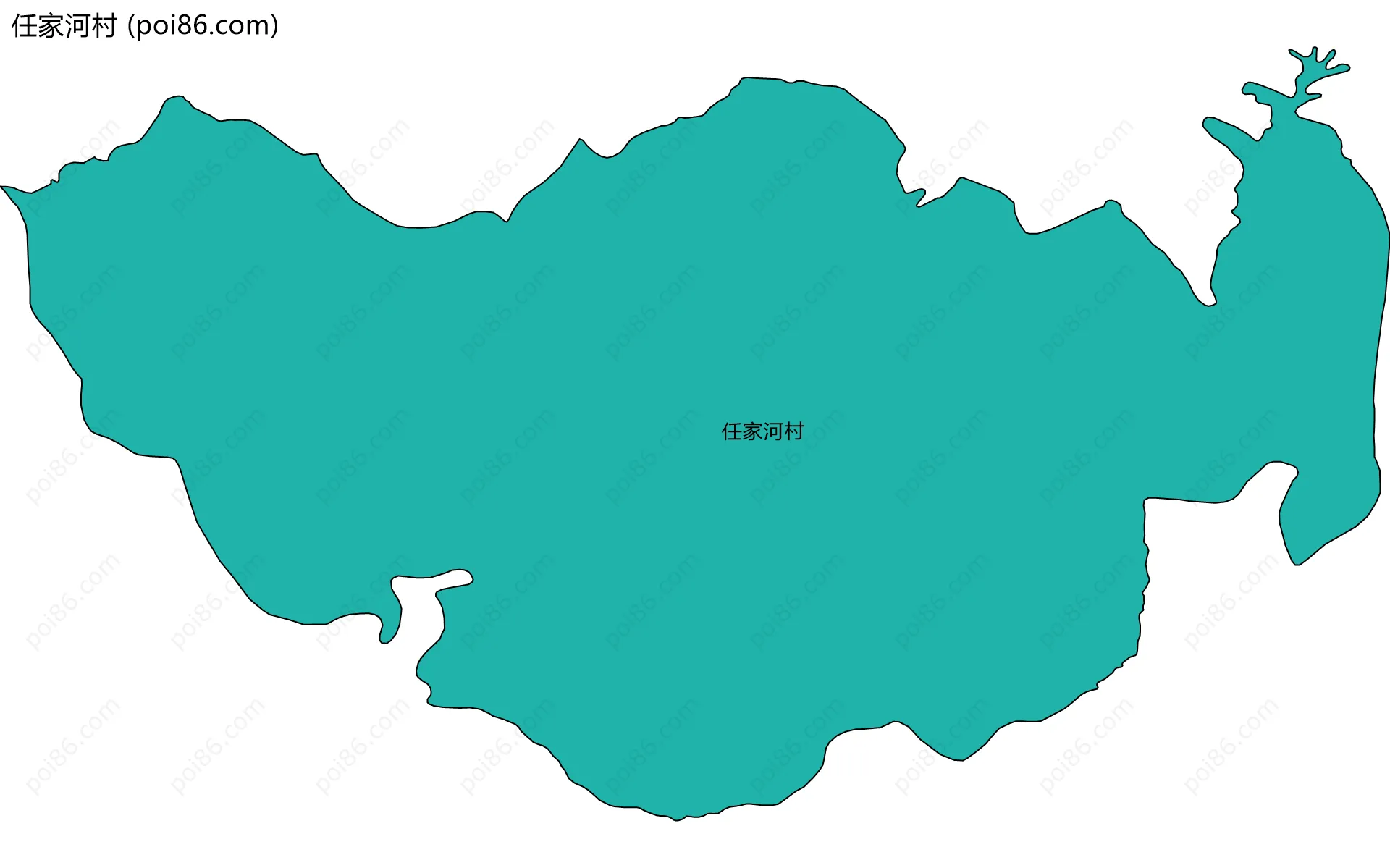 任家河村边界地图