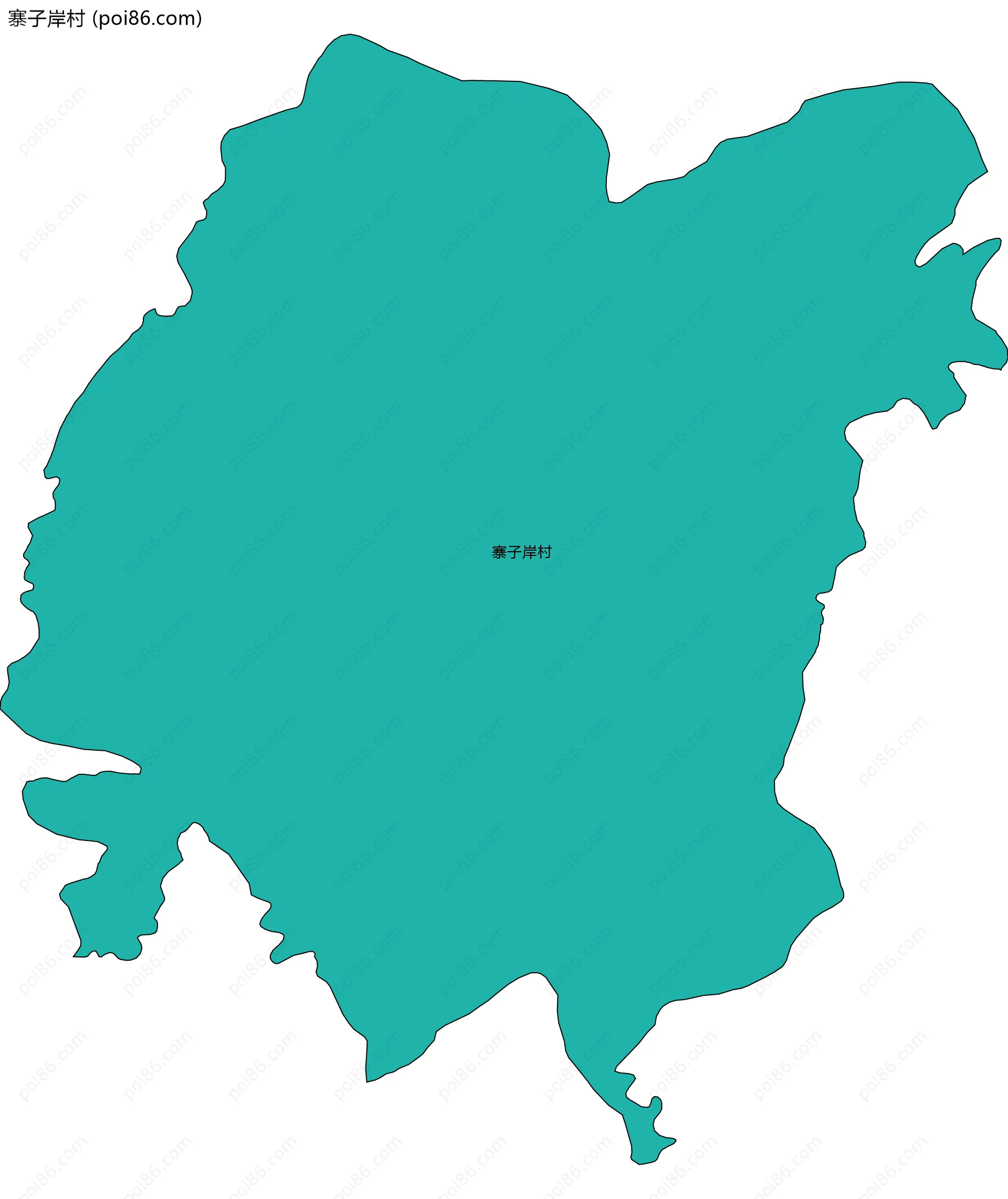 寨子岸村边界地图