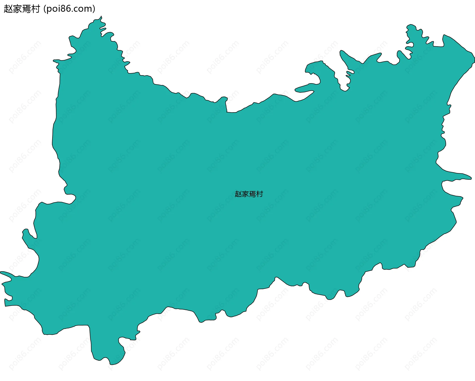 赵家焉村边界地图
