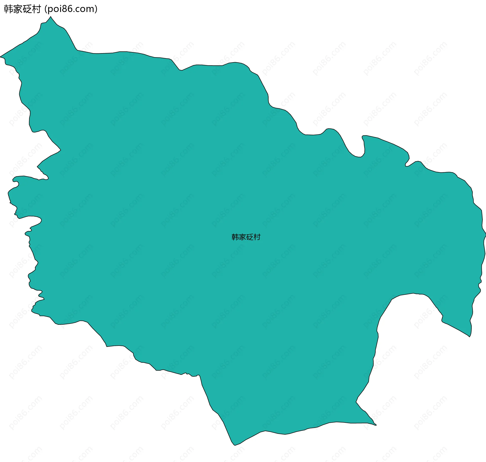 韩家砭村边界地图