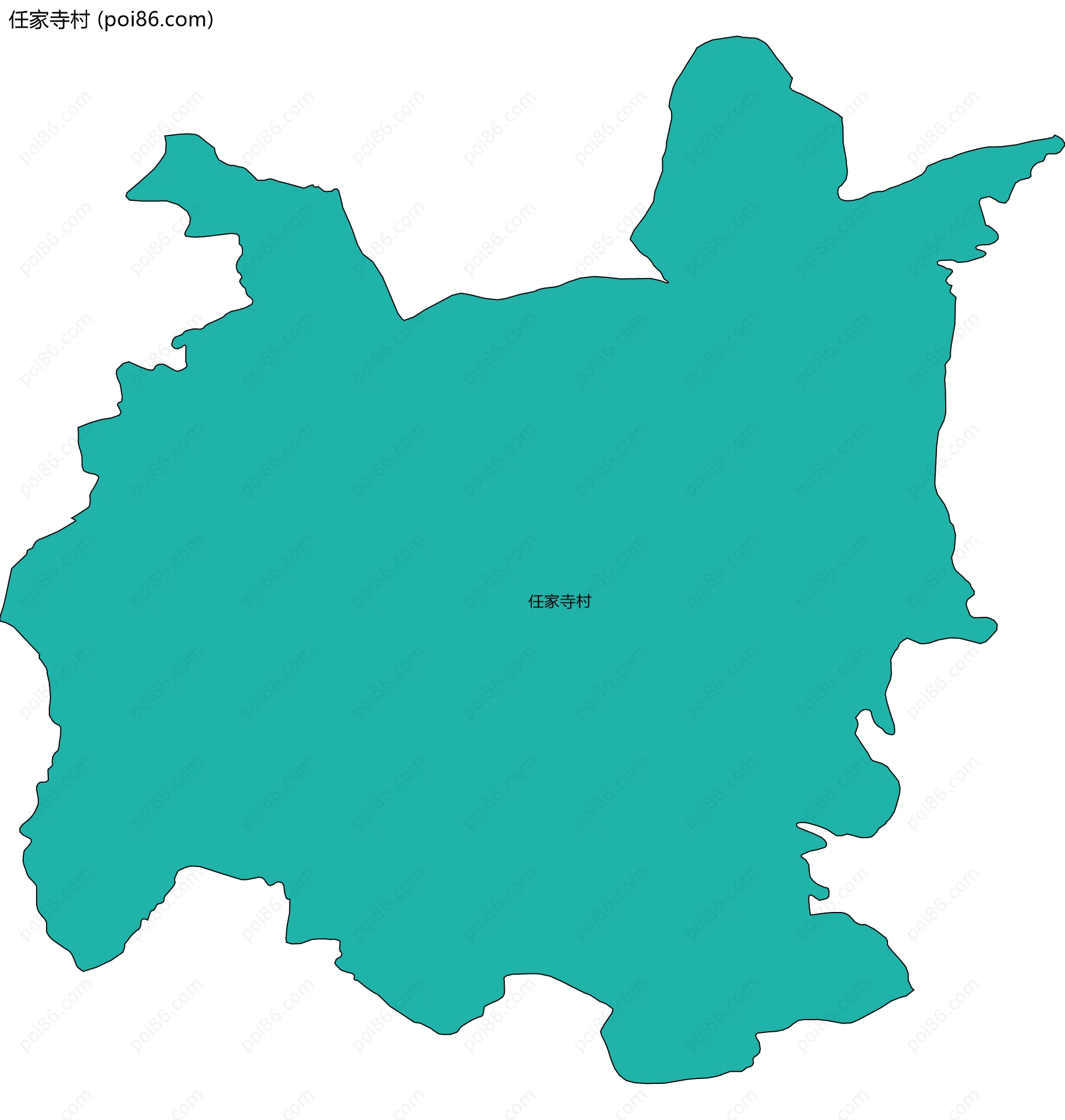 任家寺村边界地图