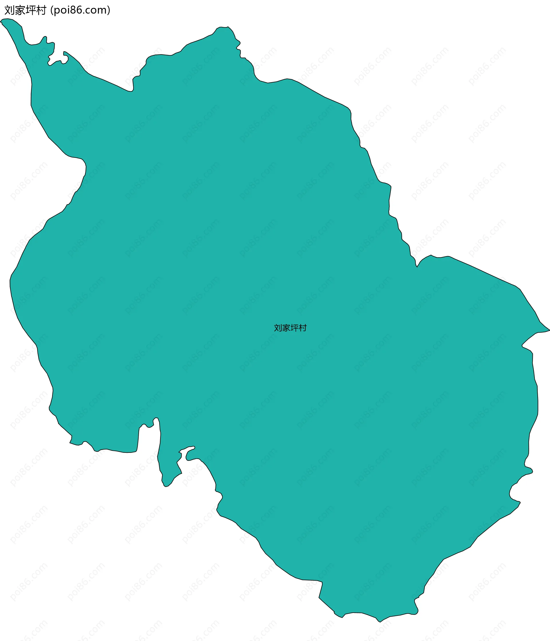 刘家坪村边界地图