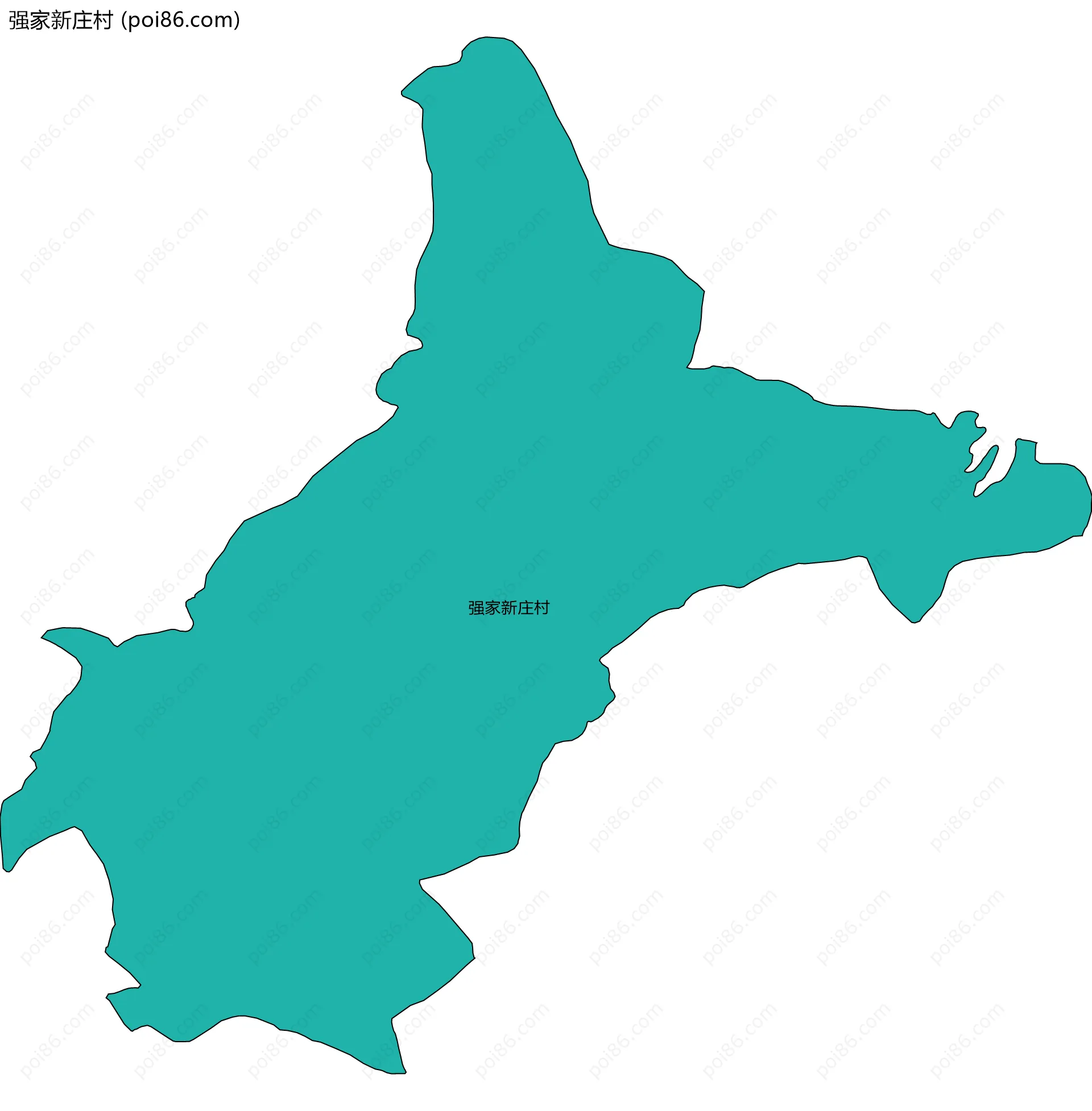 强家新庄村边界地图