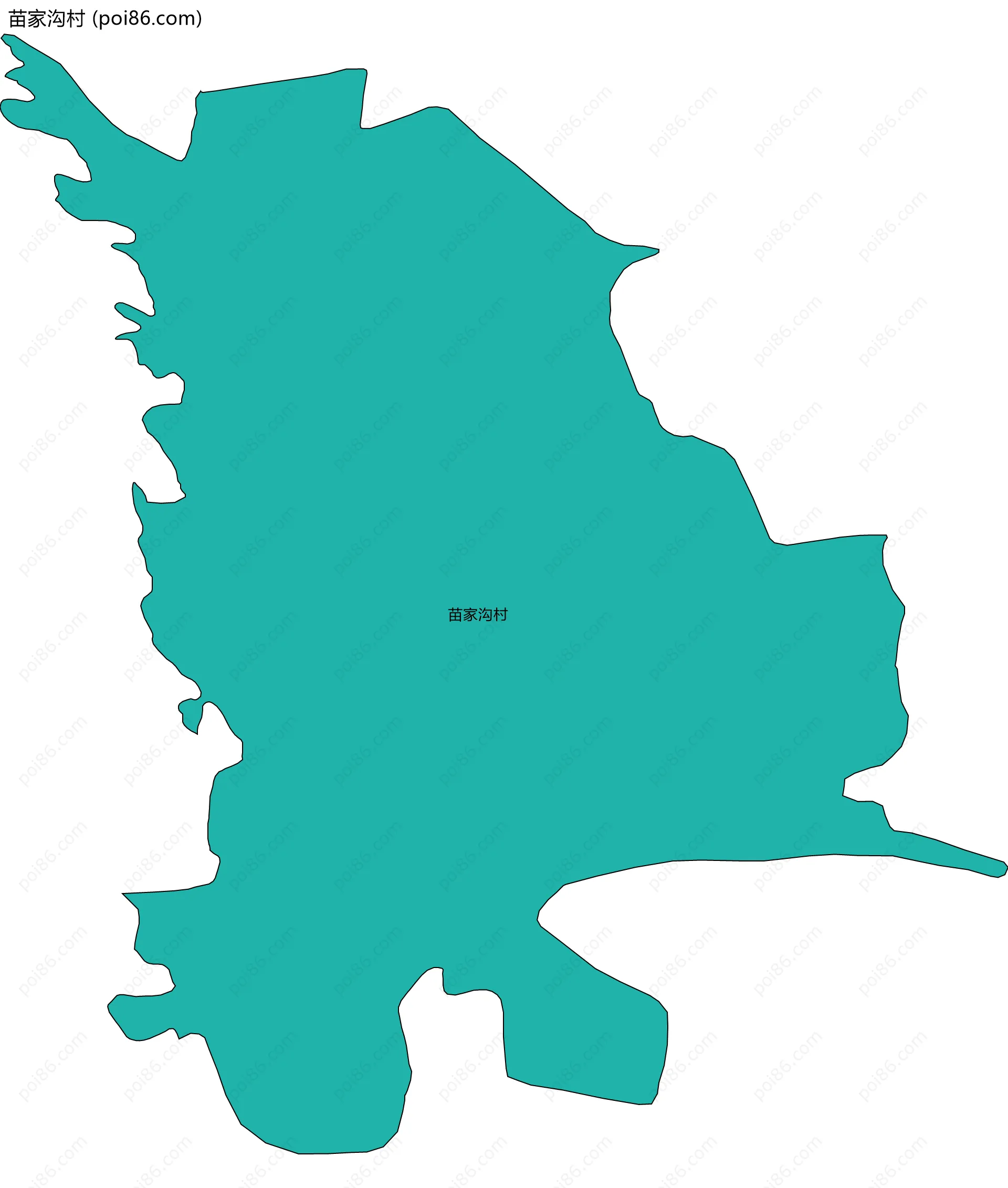 苗家沟村边界地图