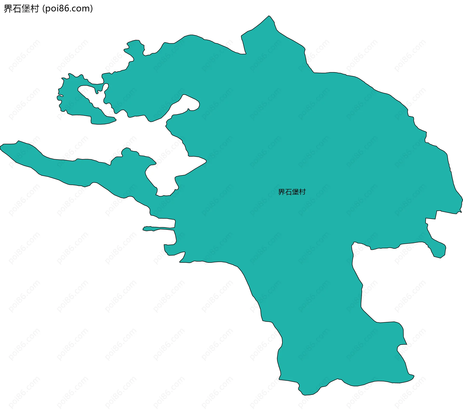 界石堡村边界地图