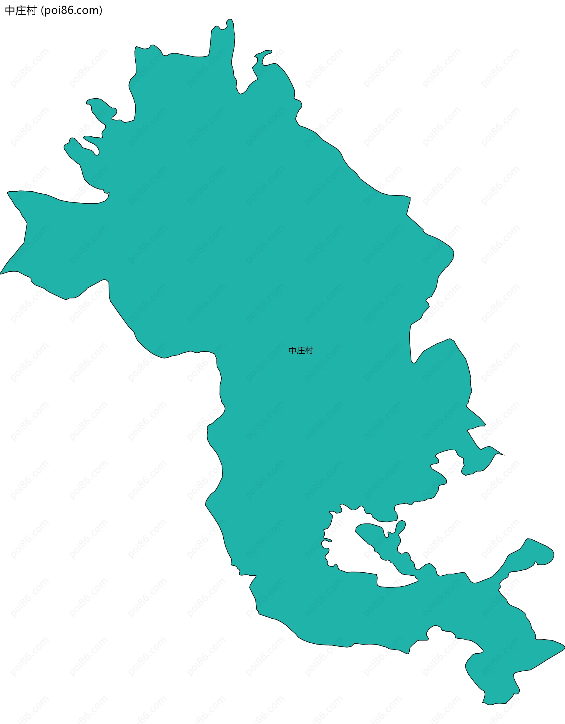 中庄村边界地图