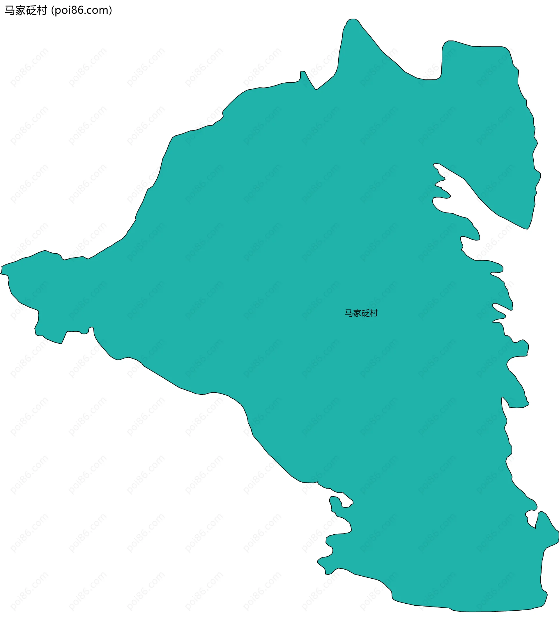 马家砭村边界地图