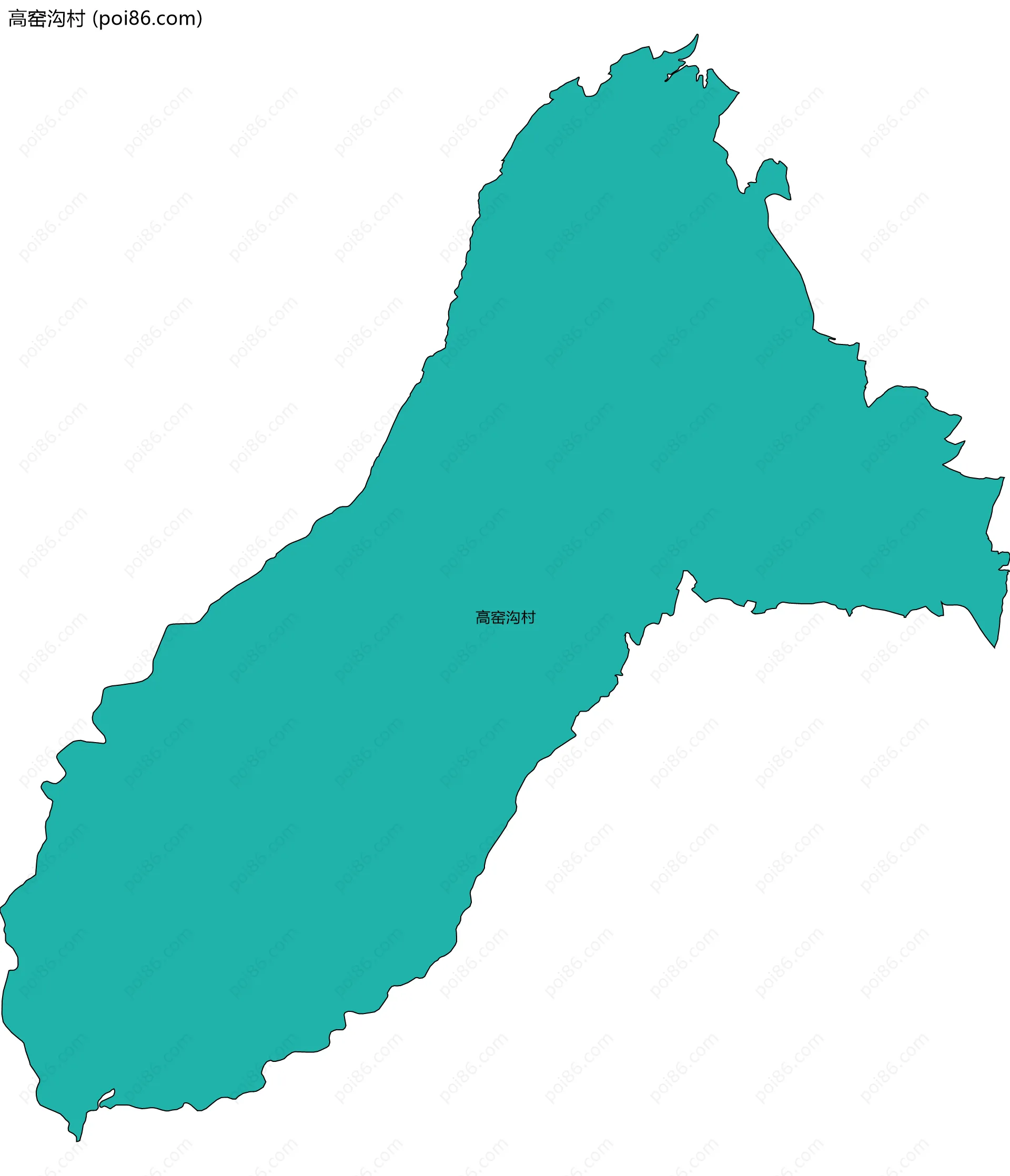 高窑沟村边界地图