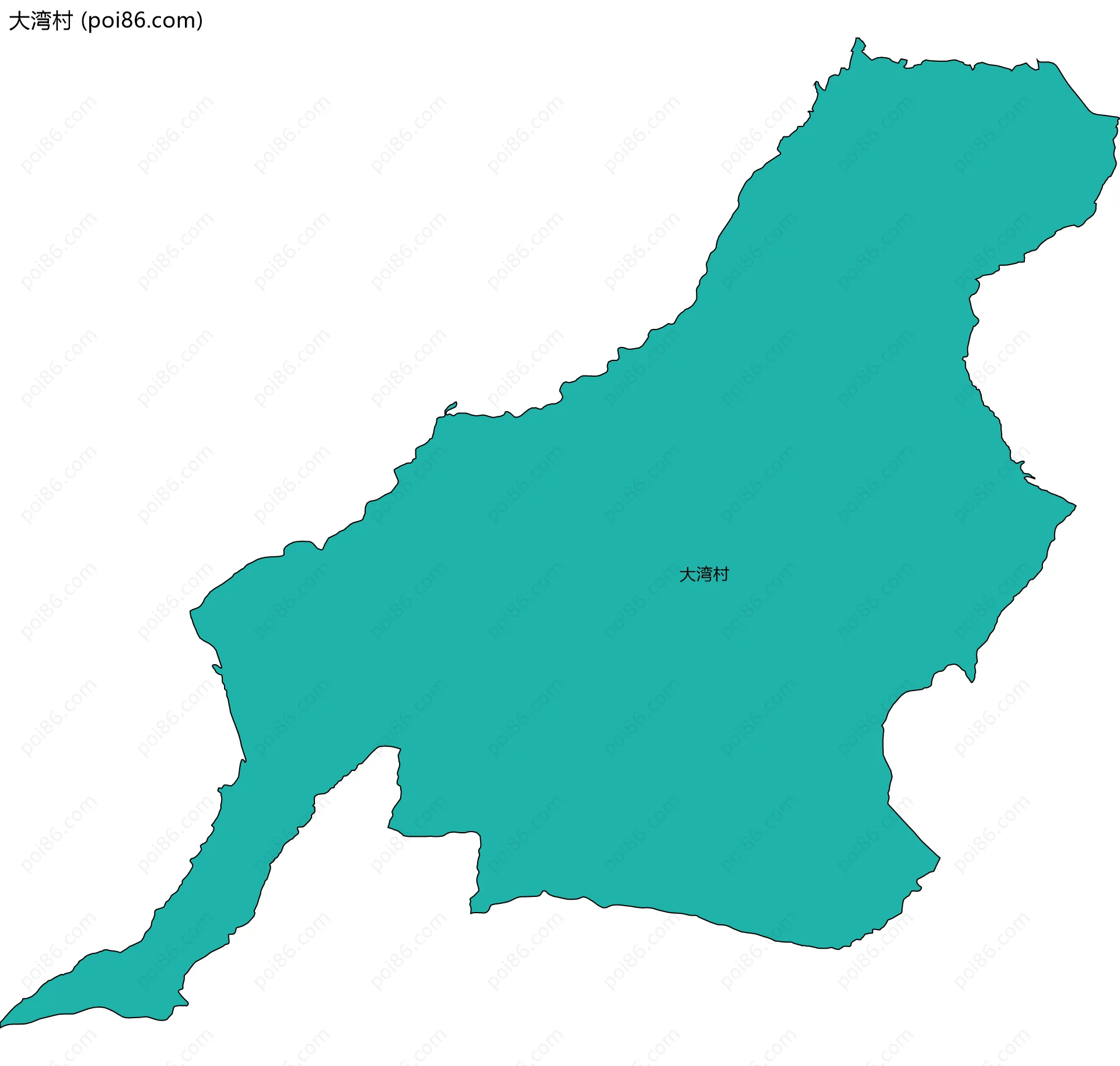 大湾村边界地图