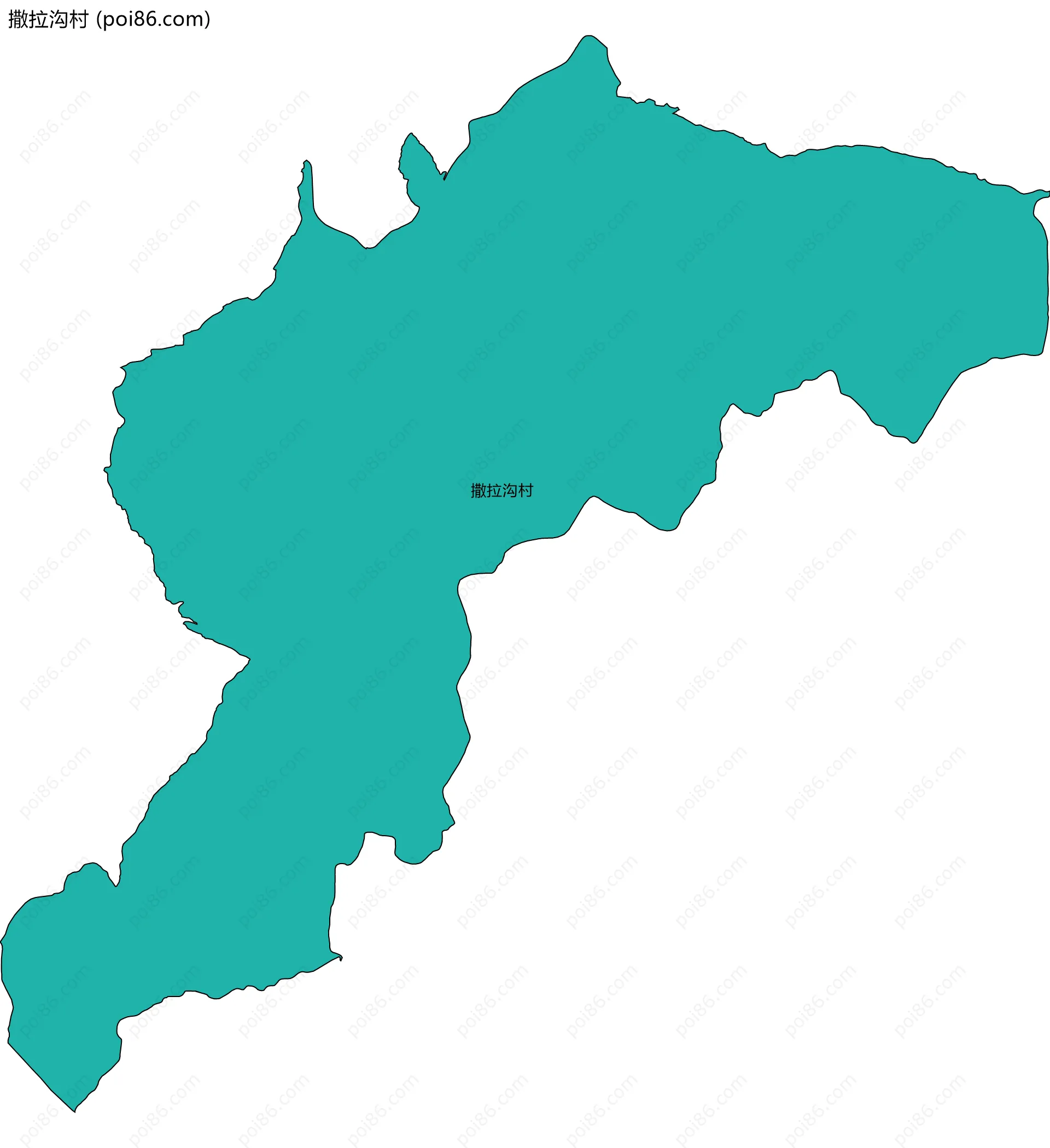 撒拉沟村边界地图