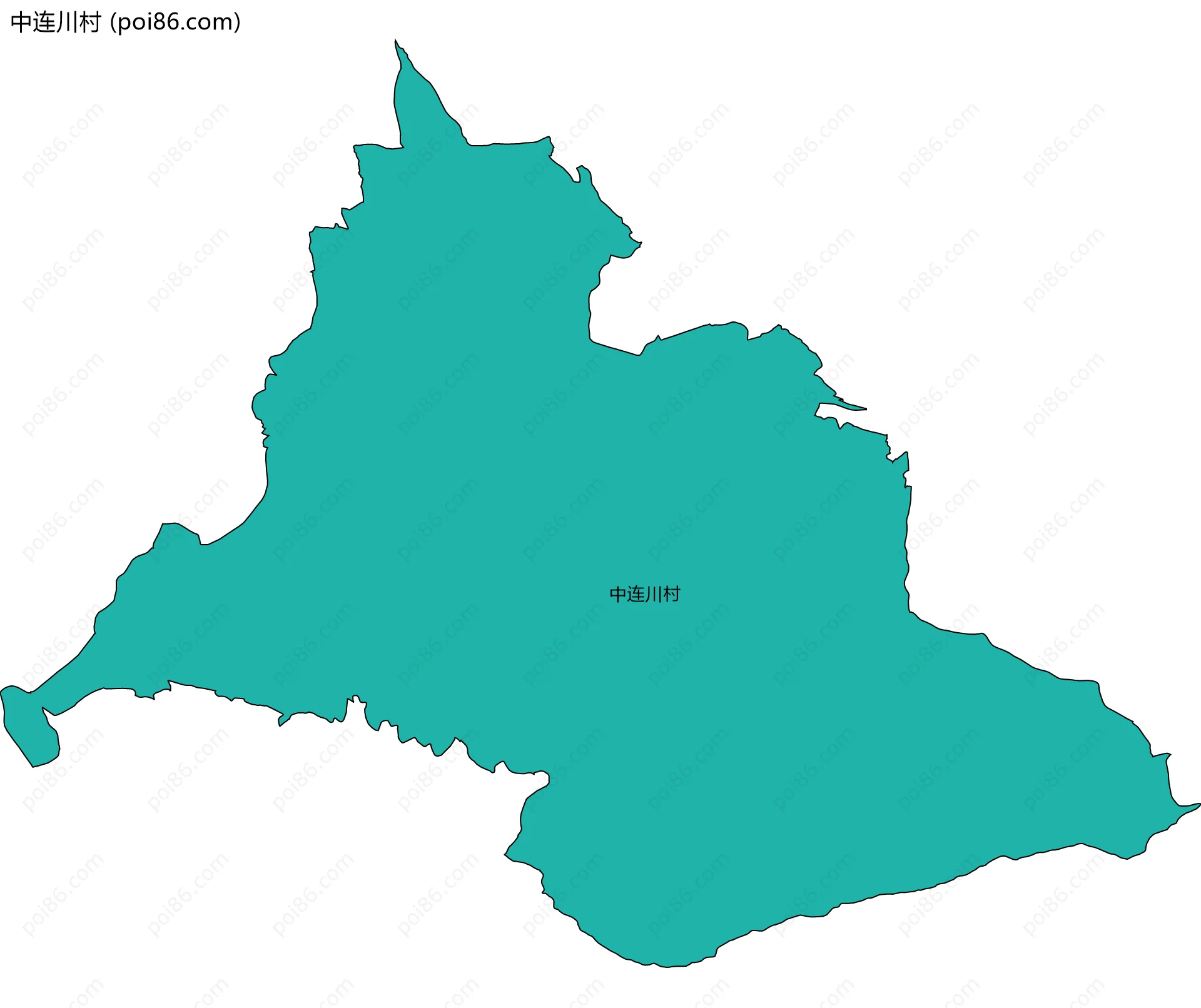 中连川村边界地图