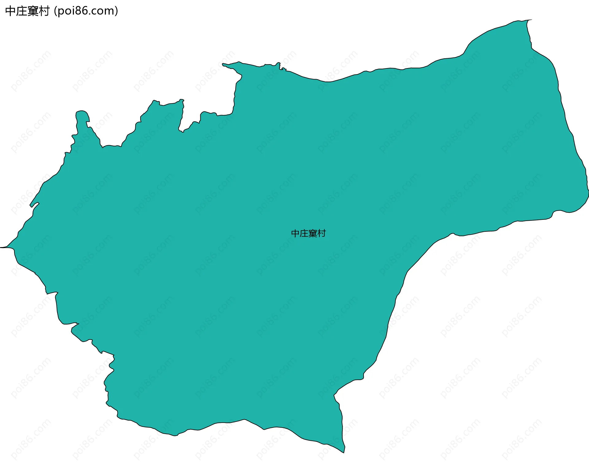 中庄窠村边界地图