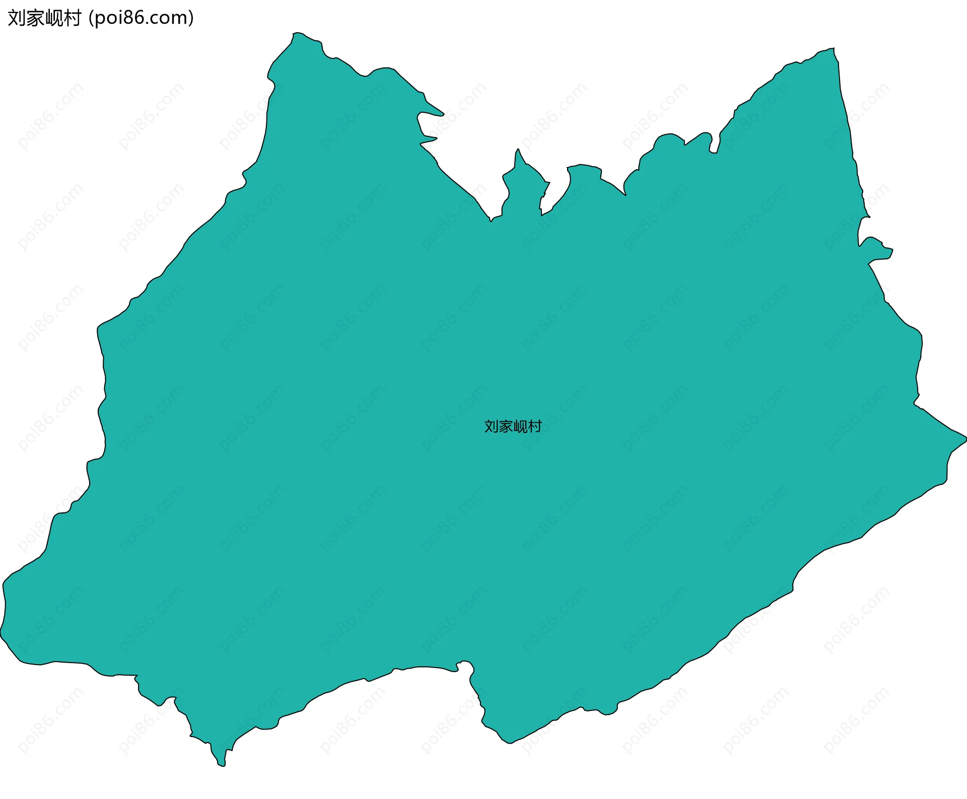 刘家岘村边界地图