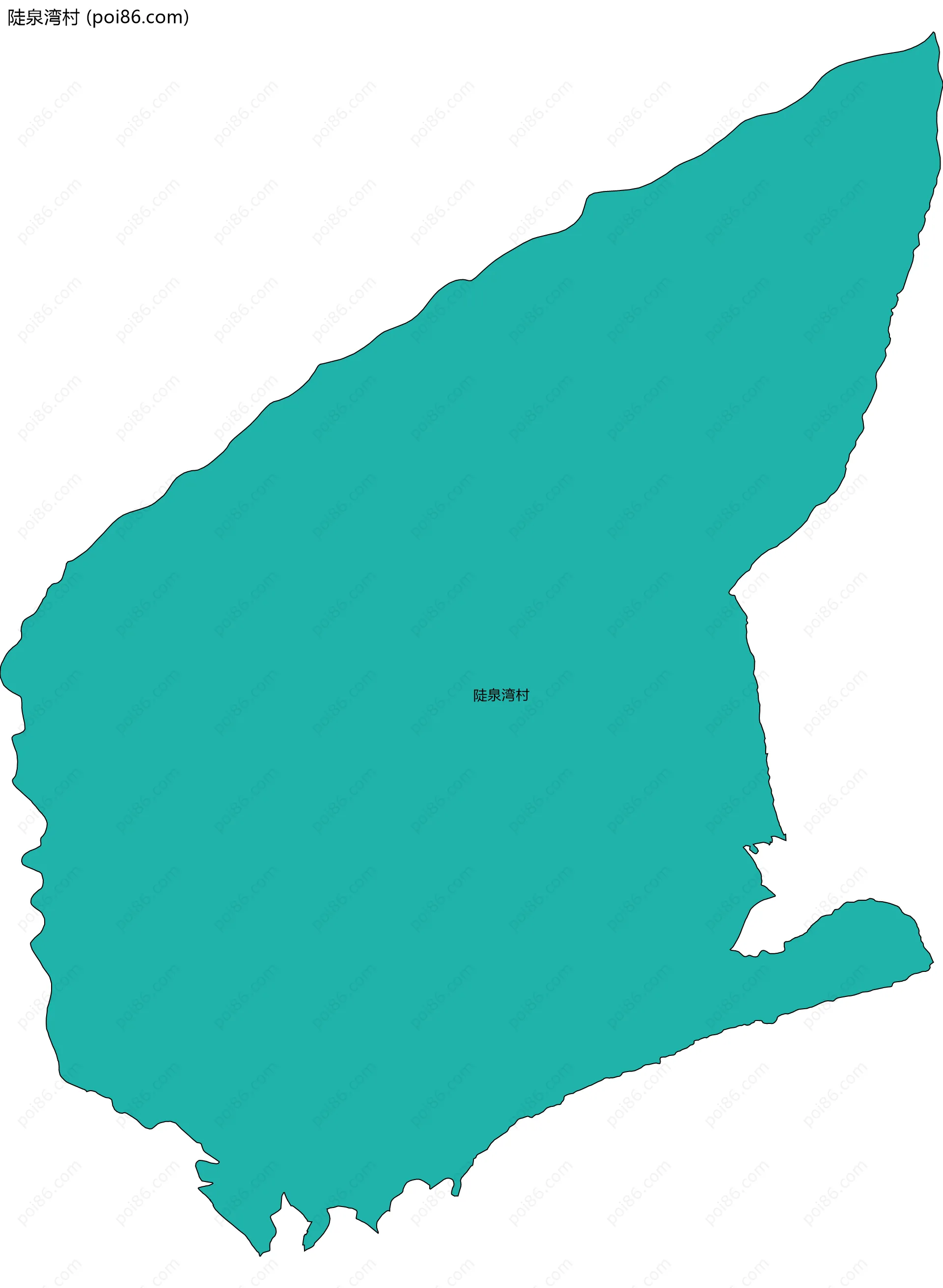 陡泉湾村边界地图