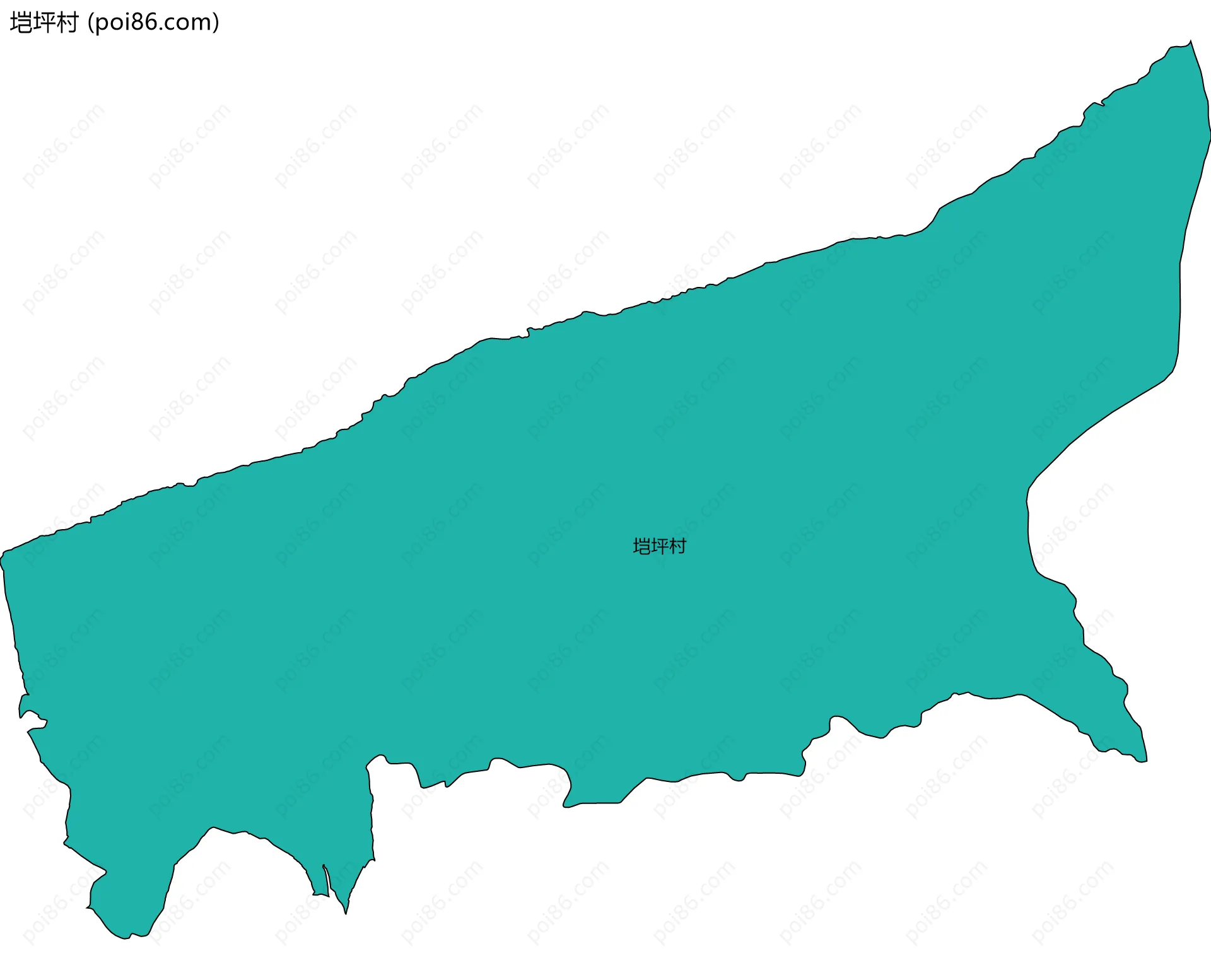 垲坪村边界地图