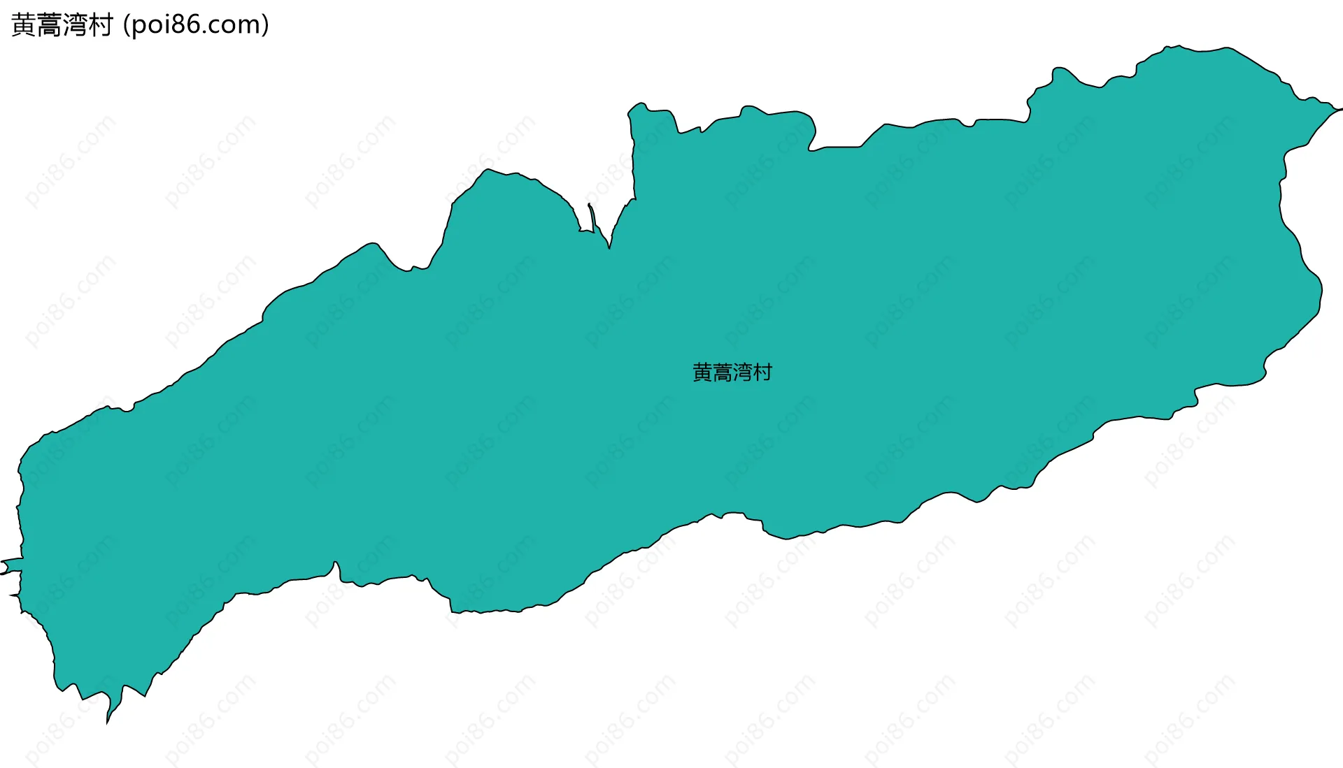 黄蒿湾村边界地图