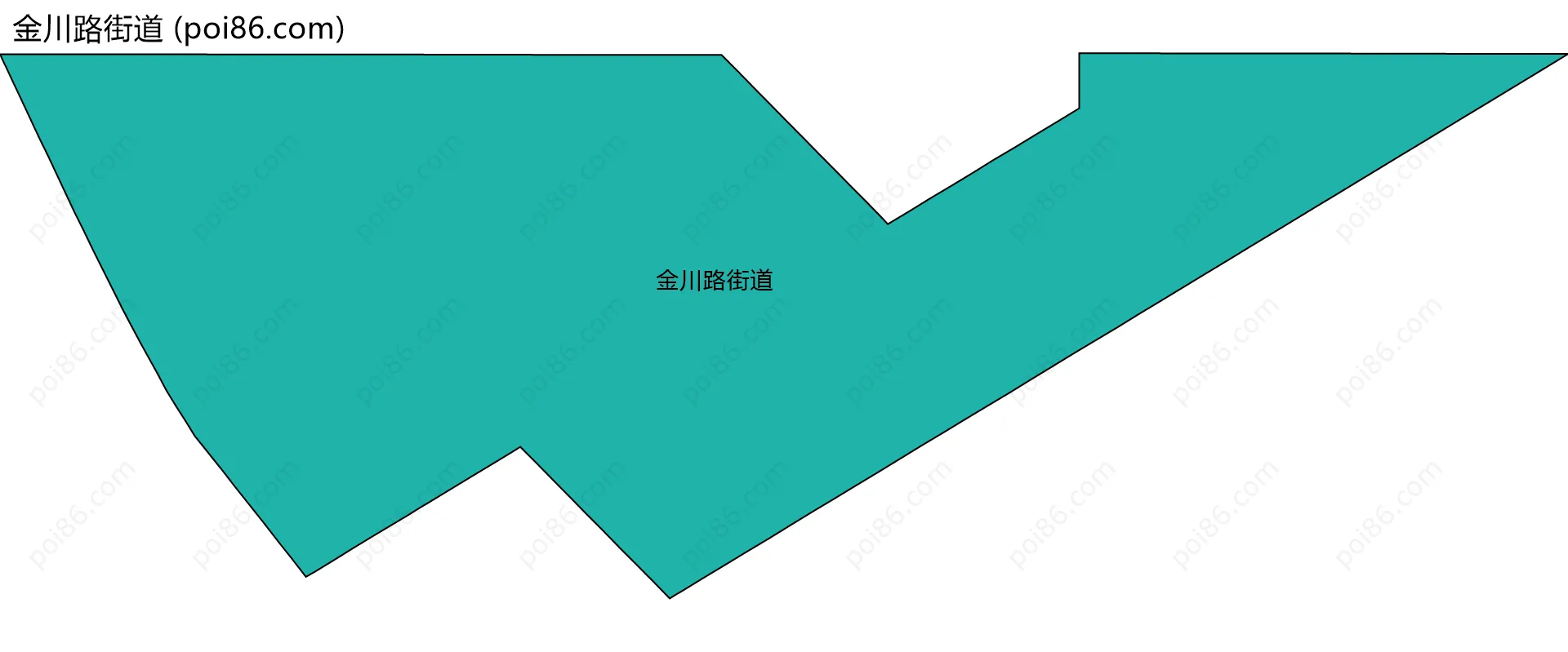金川路街道边界地图(五级行政区划)