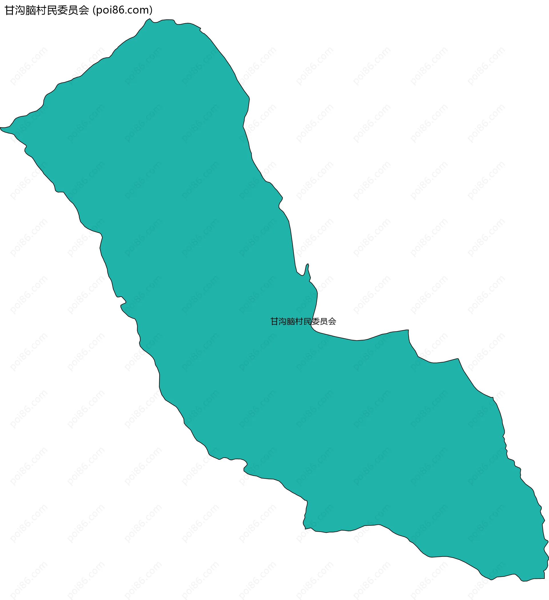 甘沟脑村民委员会边界地图