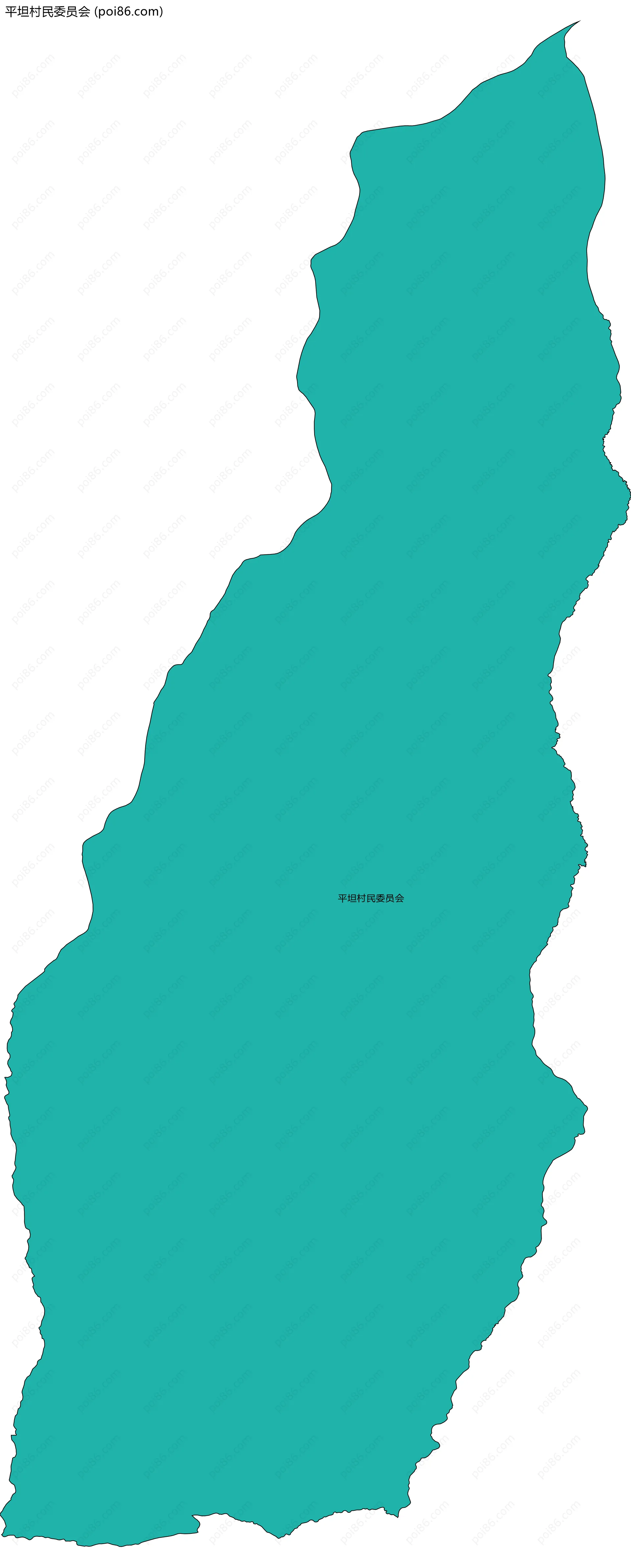 平坦村民委员会边界地图