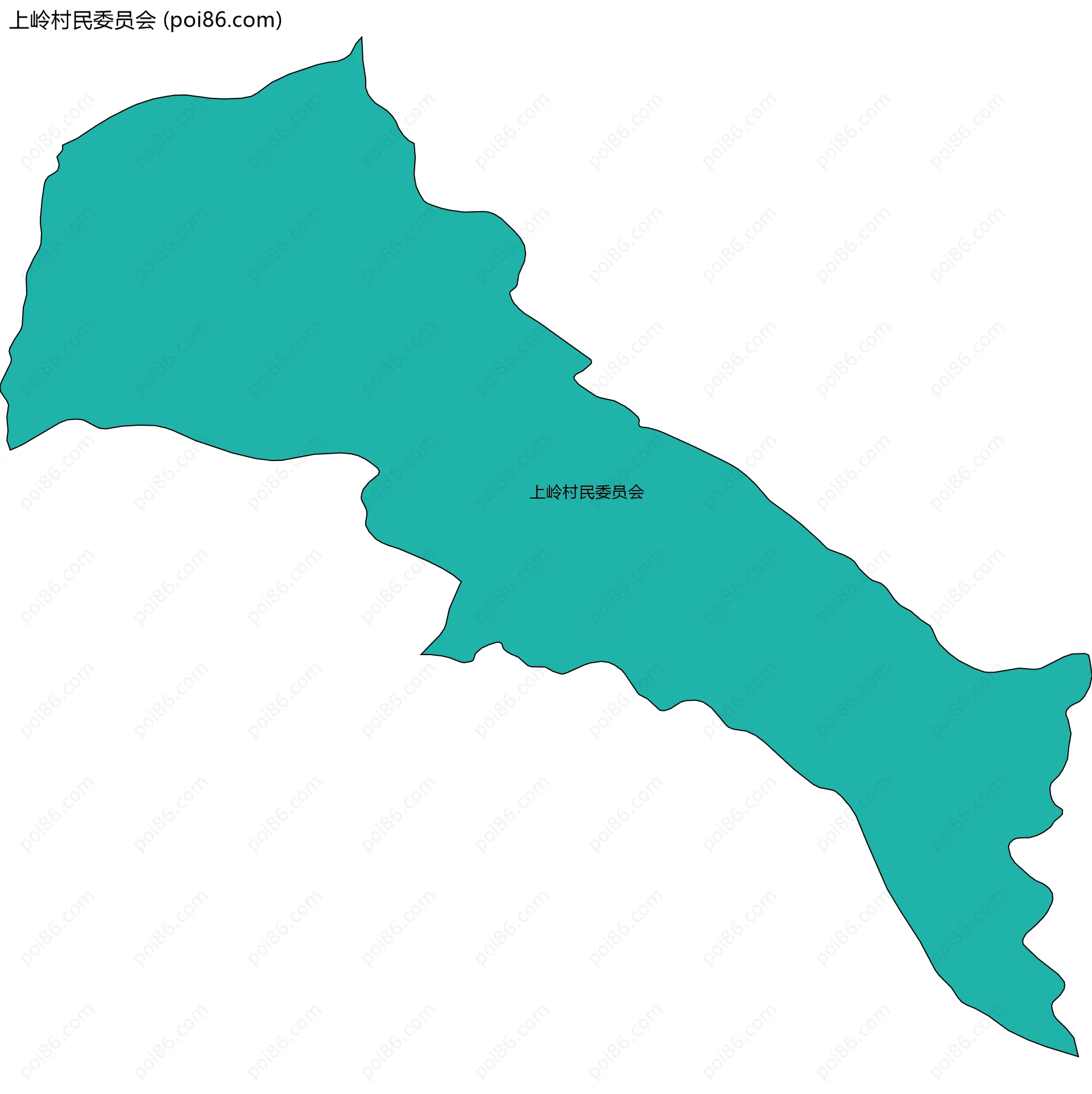 上岭村民委员会边界地图