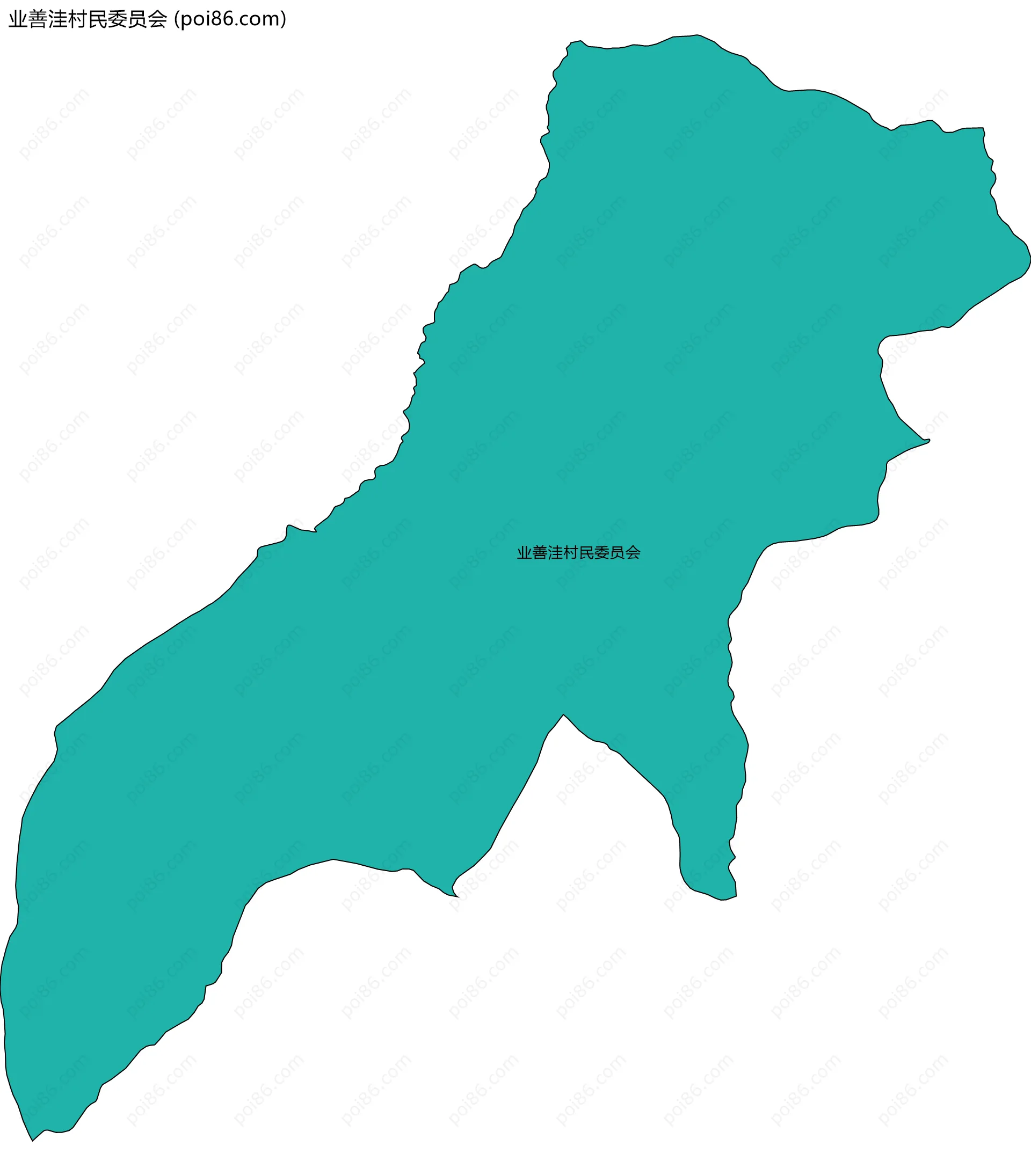 业善洼村民委员会边界地图