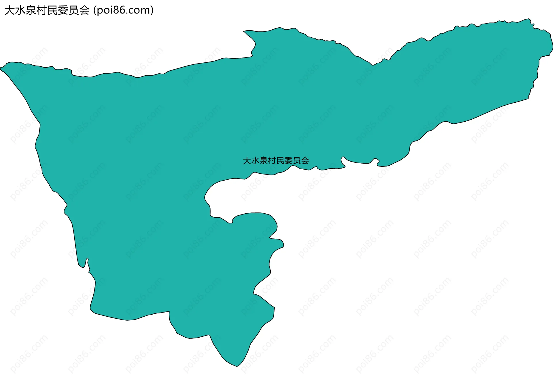 大水泉村民委员会边界地图