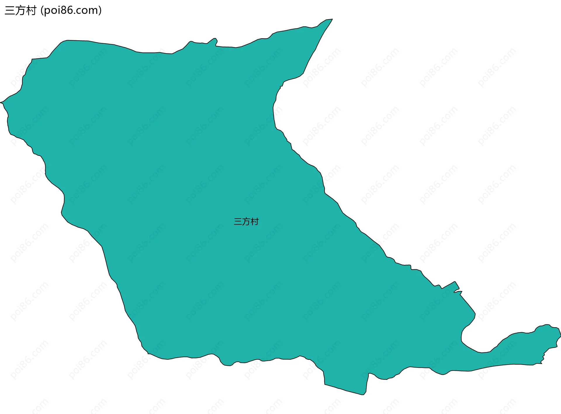 三方村边界地图