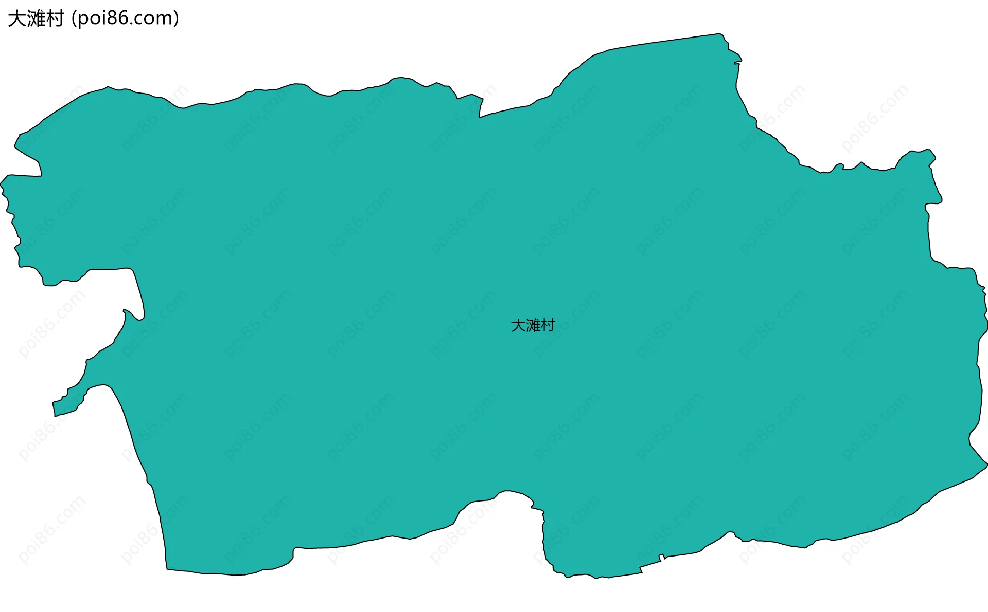 大滩村边界地图
