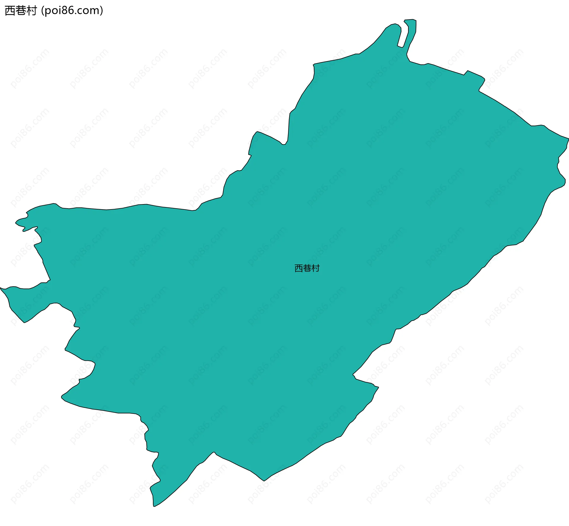 西巷村边界地图