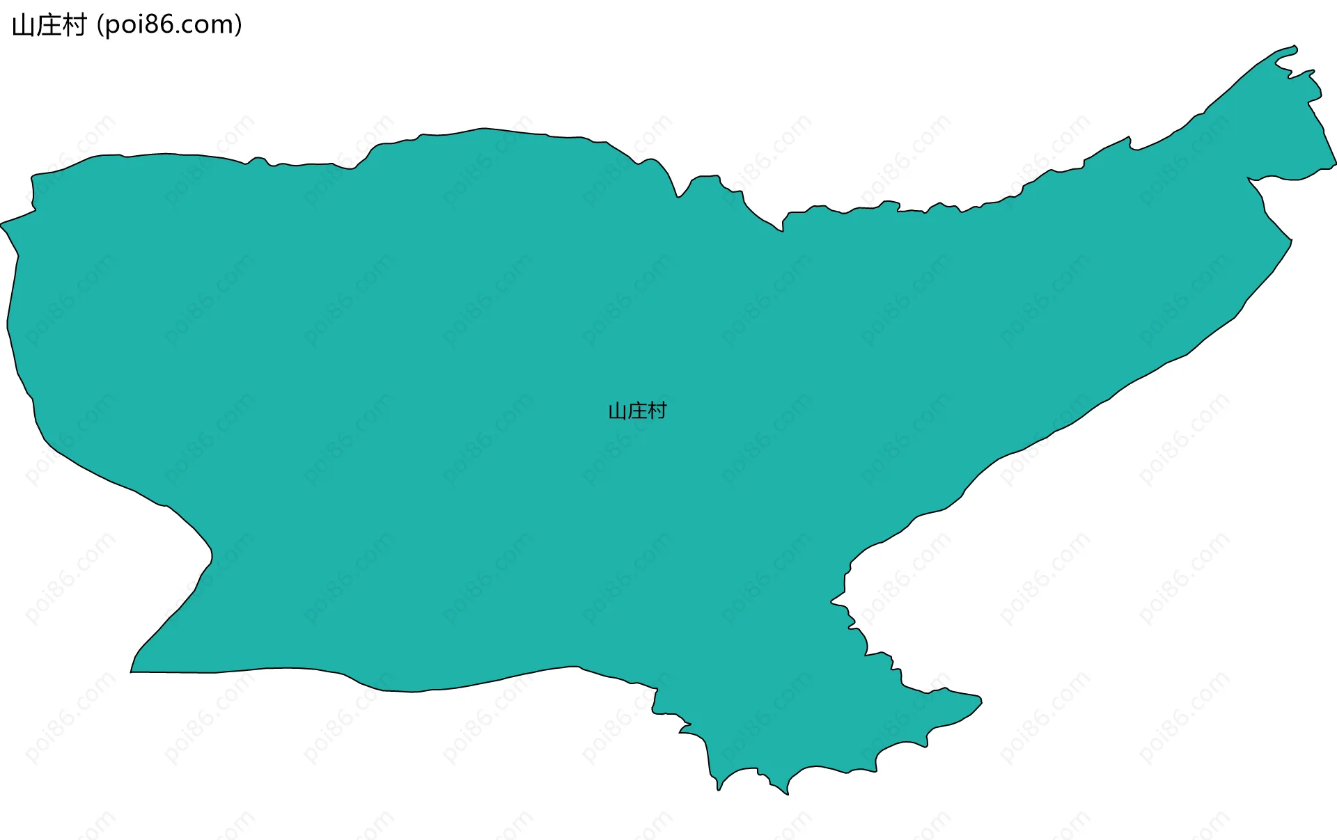 山庄村边界地图