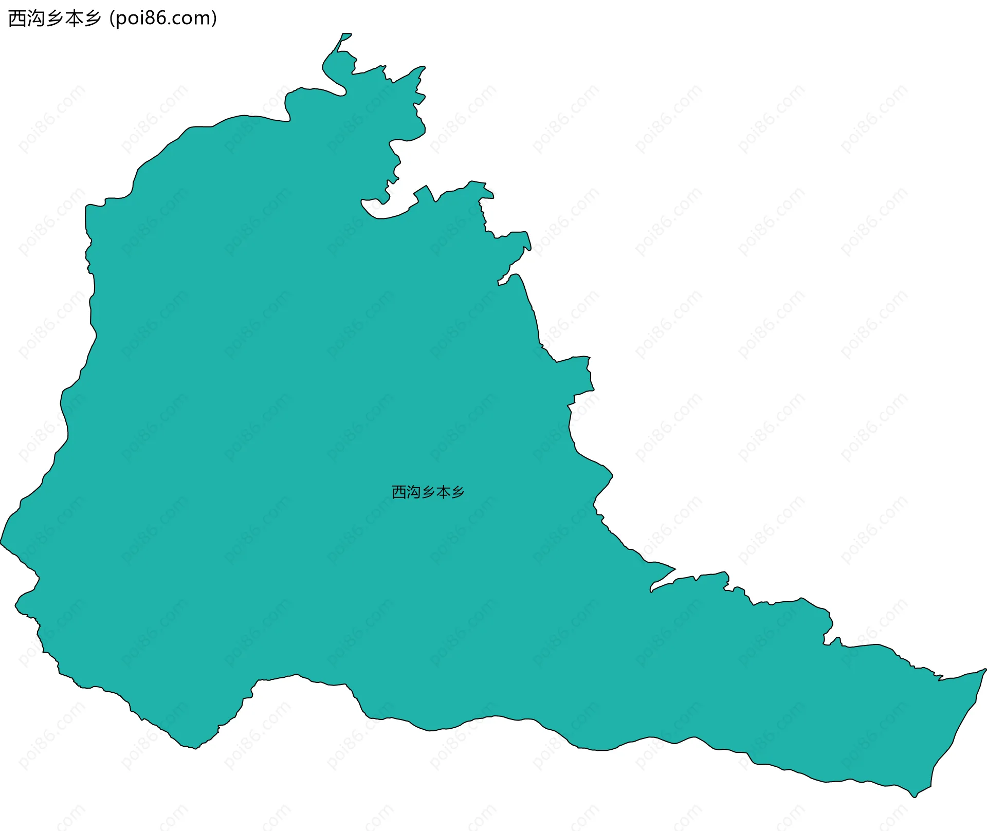 西沟乡本乡边界地图